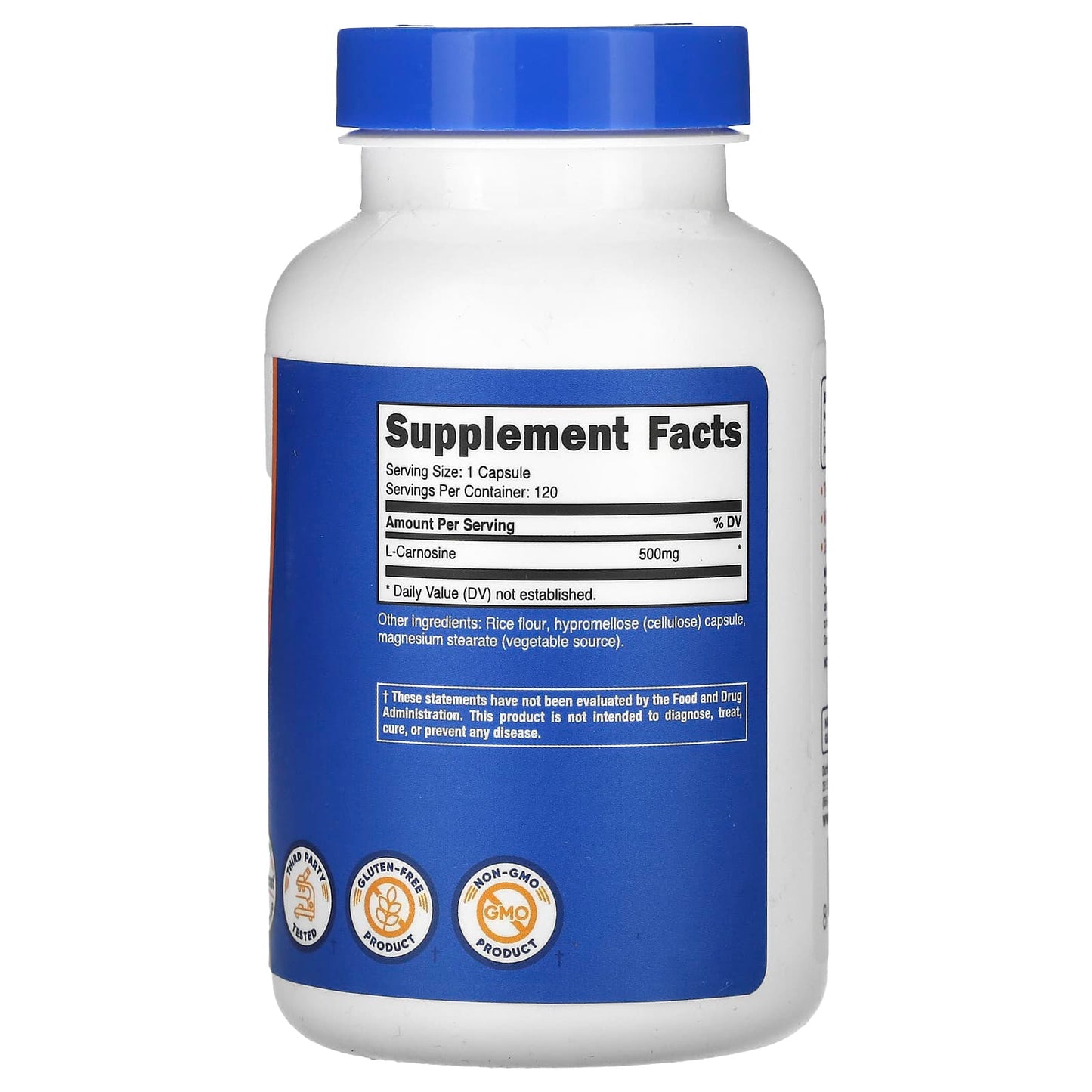 Nutricost, L-Carnosine, 500 mg, 120 Capsules - Image 2