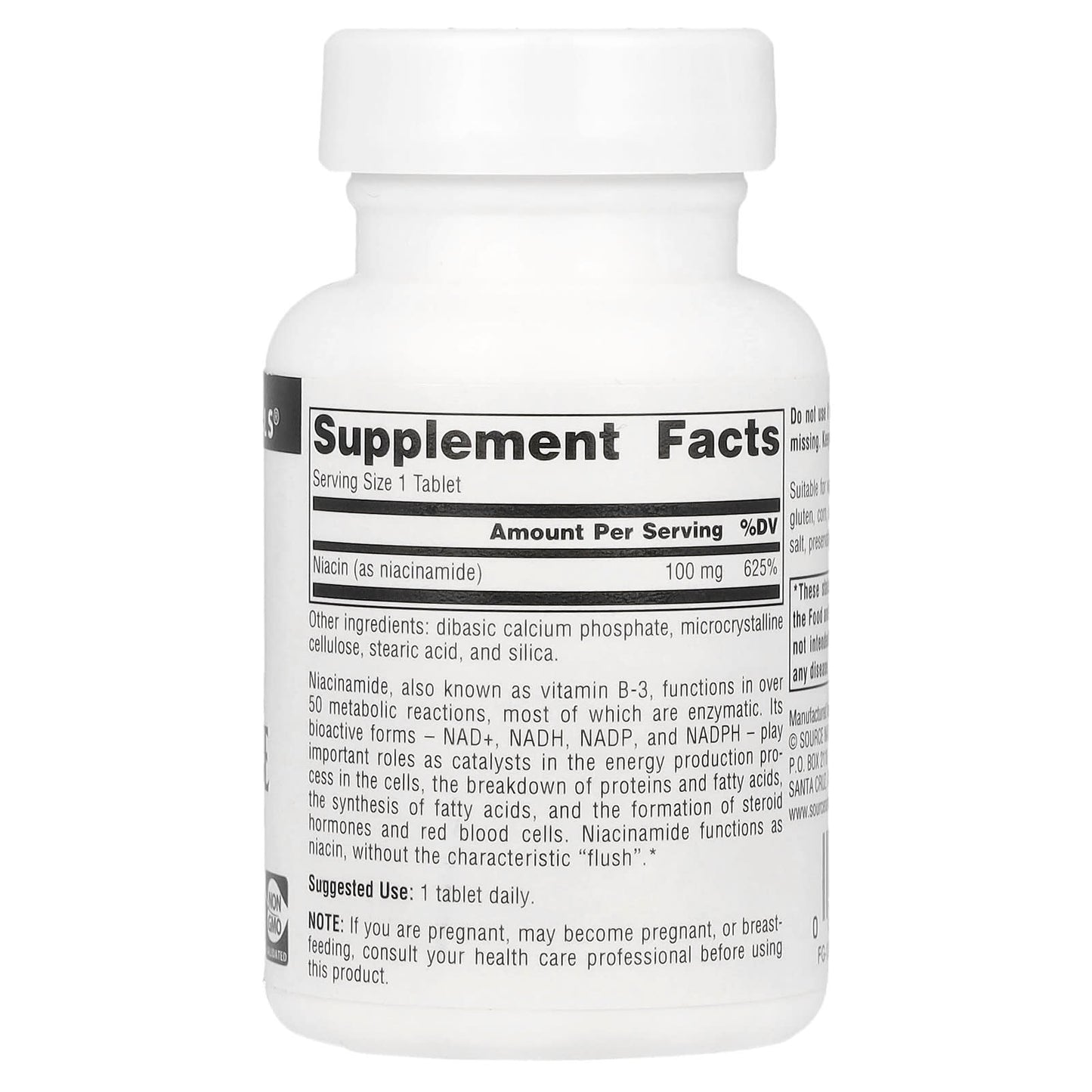 Source Naturals, Niacinamide B-3, 100 mg, 100 Tablets - Image 2