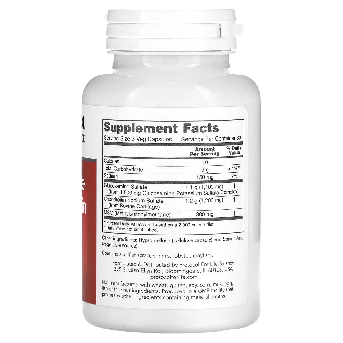 Protocol for Life Balance, Glucosamine & Chondroitin with MSM, 90 Veg Capsules - Image 2