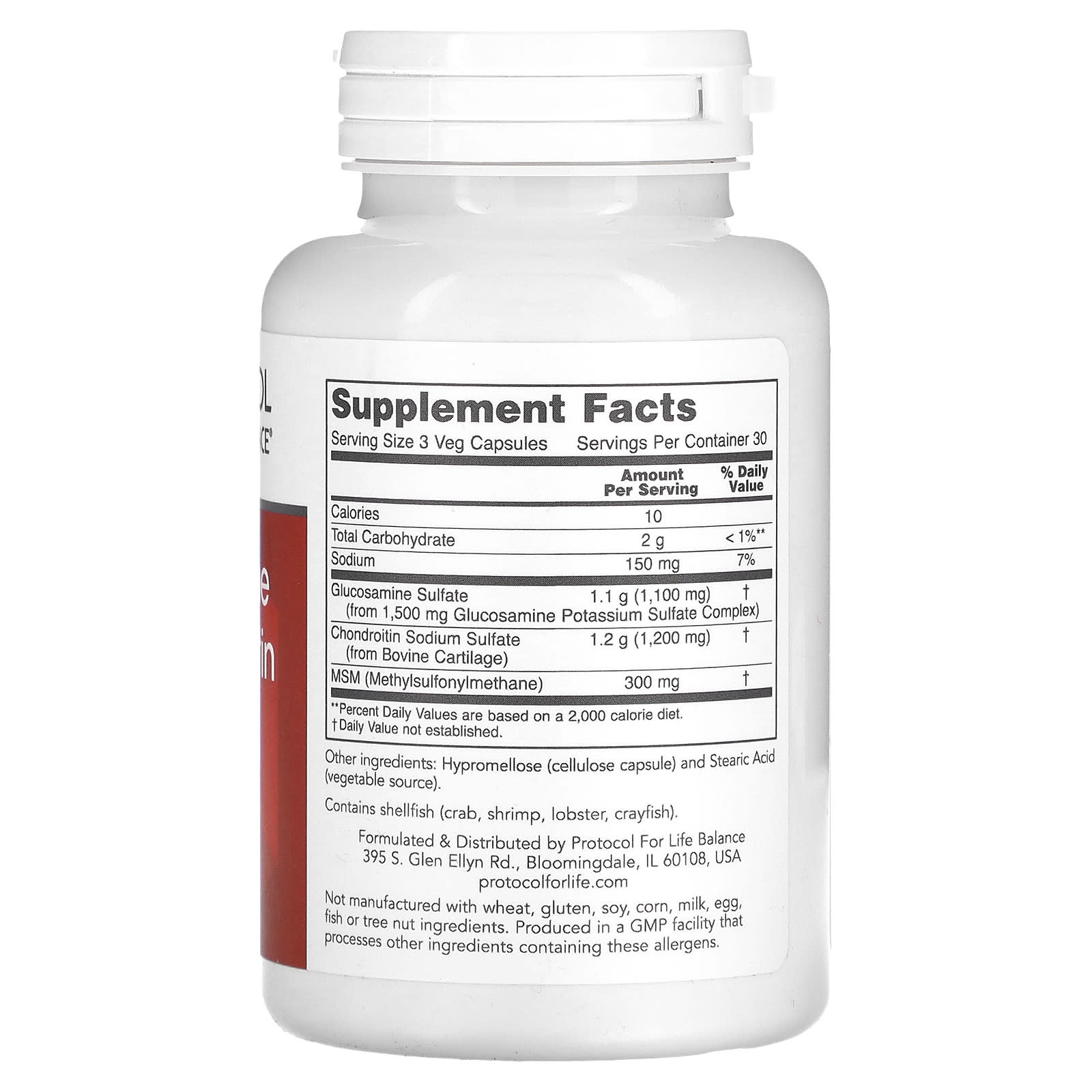 Protocol for Life Balance, Glucosamine & Chondroitin with MSM, 90 Veg Capsules - Image 2