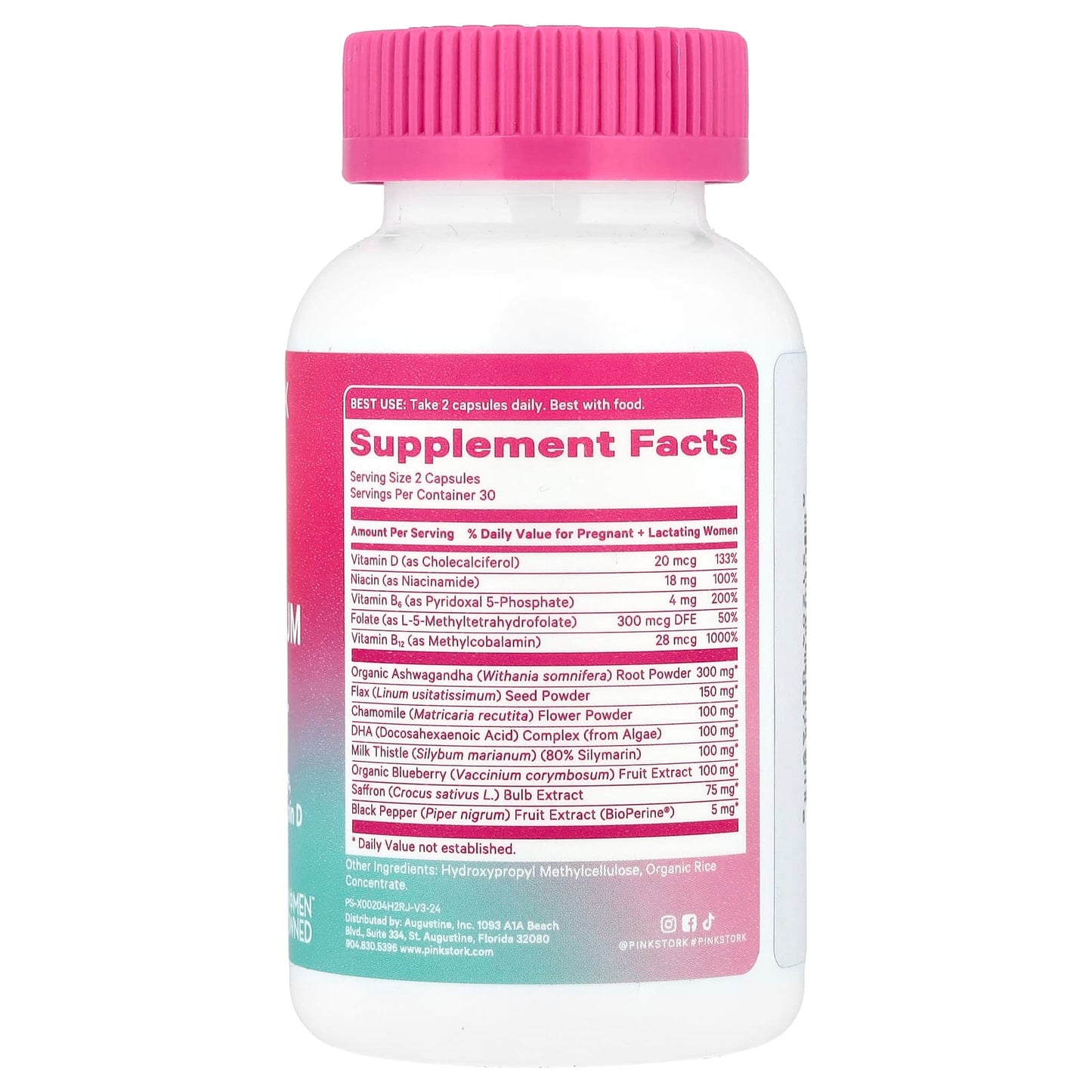 Pink Stork, Postpartum Mood Support, 60 Capsules - Image 2