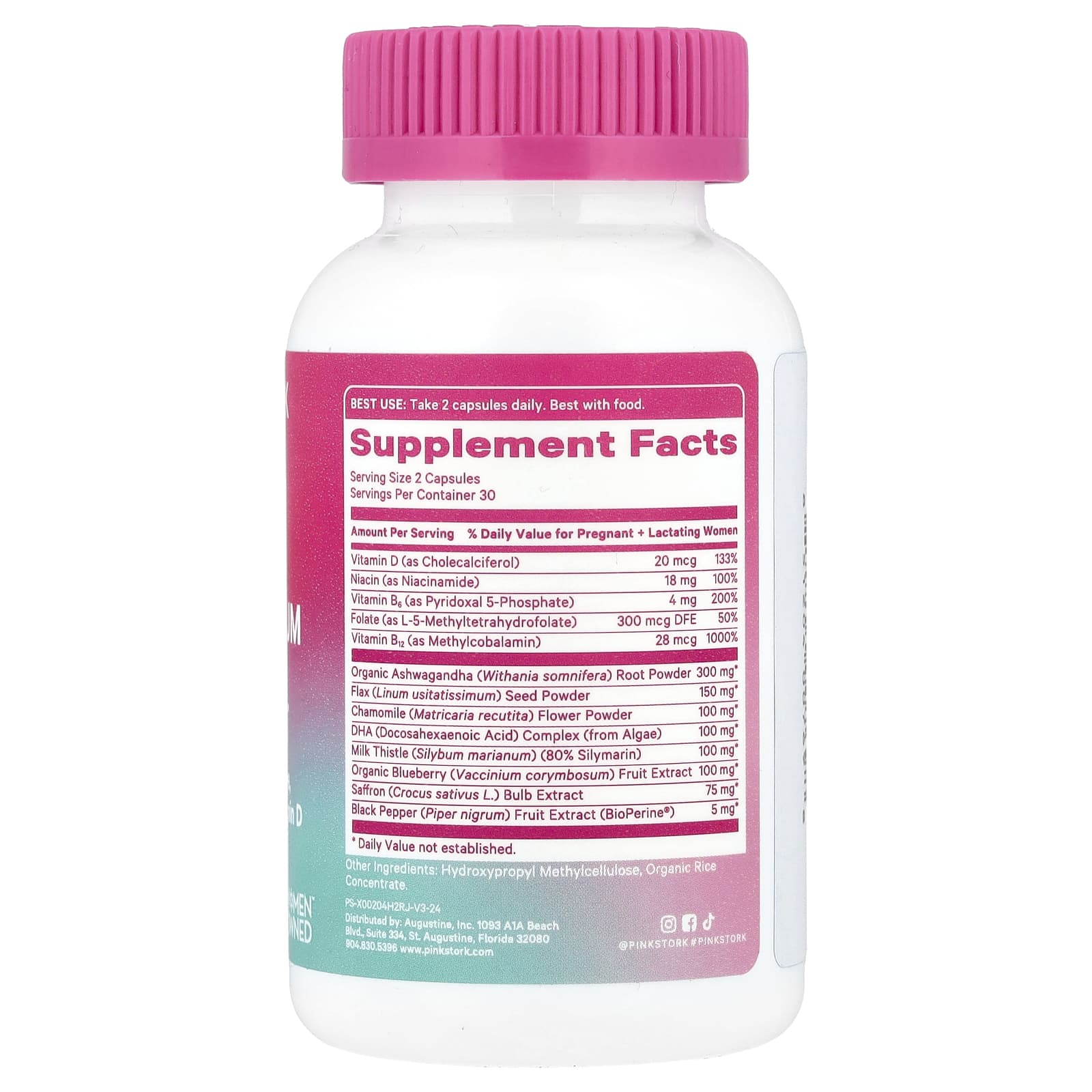 Pink Stork, Postpartum Mood Support, 60 Capsules - Image 2