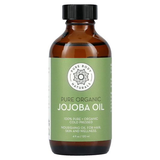Pure Body Naturals, Pure Organic Jojoba Oil, 4 fl oz (120 ml) - Image 1