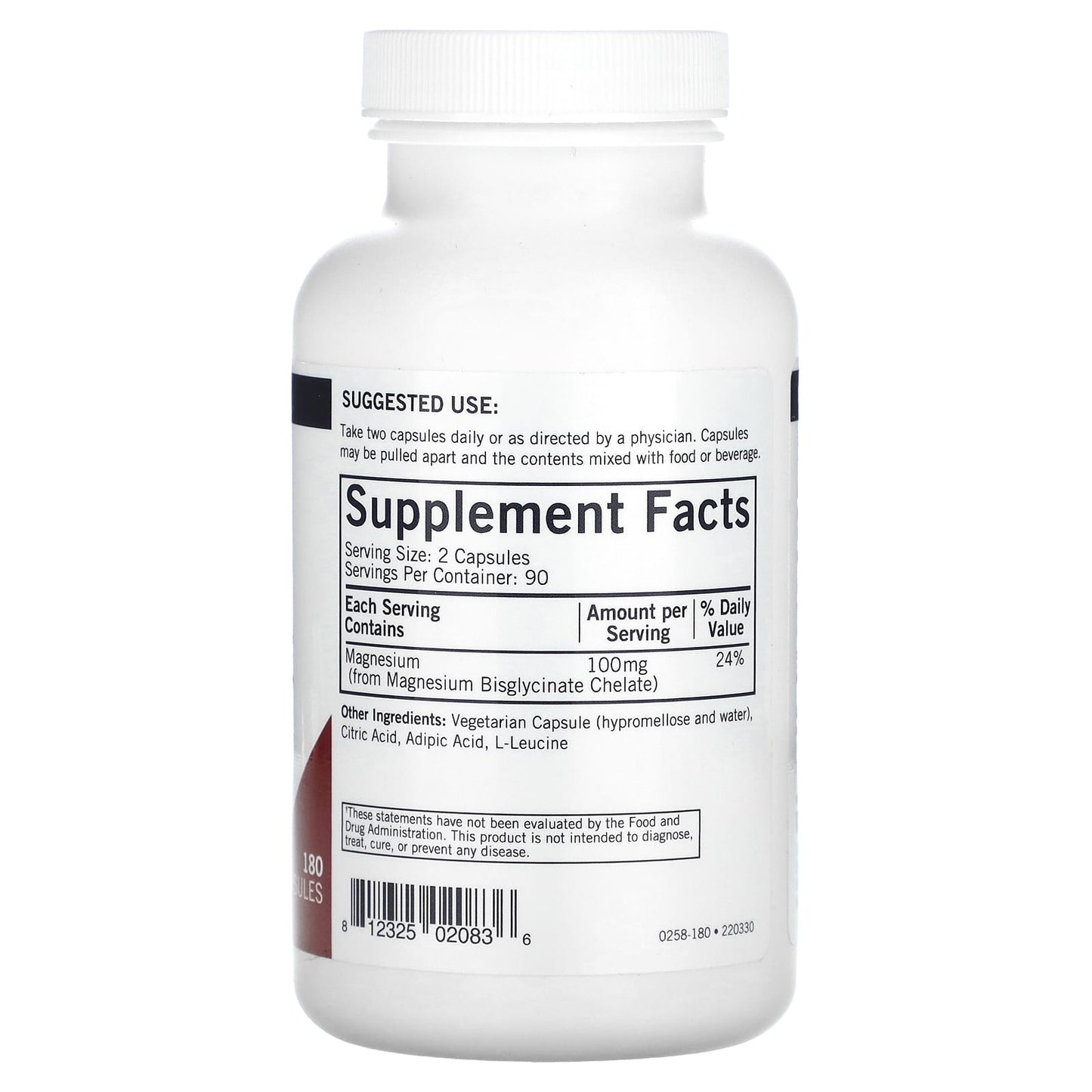 Kirkman Labs, Magnesium Bisglycinate, Buffered Chelate, 180 Capsules (50 mg per Capsule) - Image 2