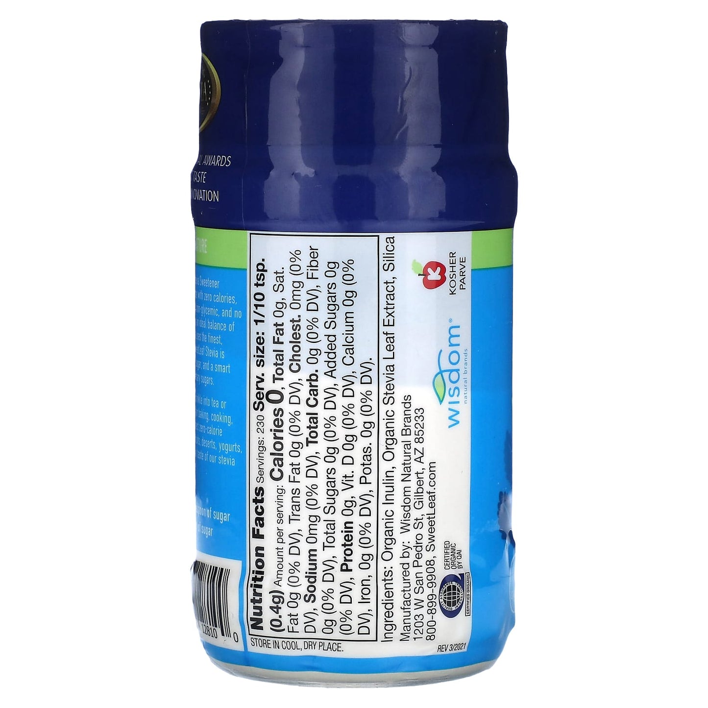 SweetLeaf Stevia, Organic Stevia Sweetener, 3.2 oz (92 g) - Image 2