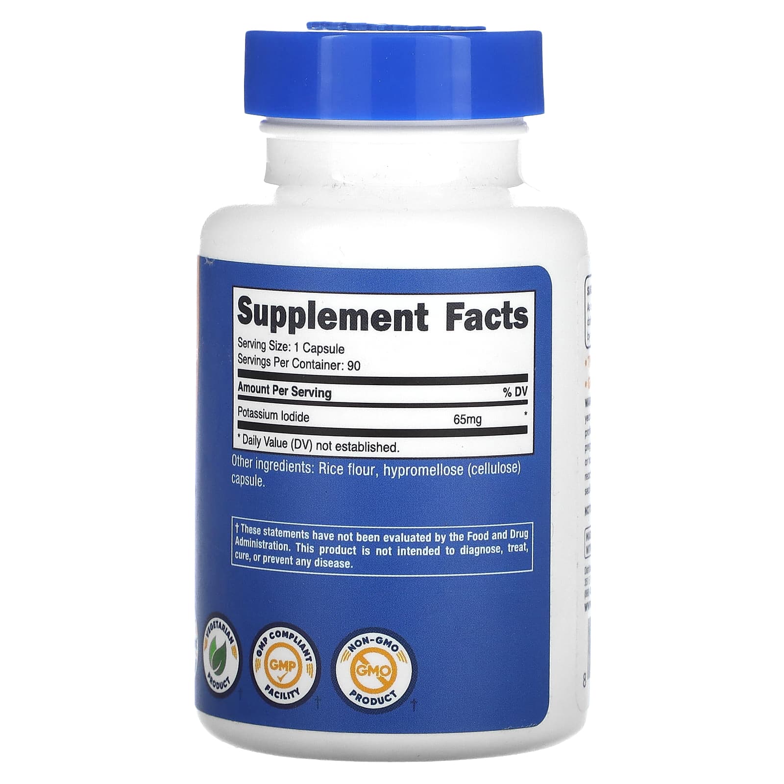Nutricost, Potassium Iodide, 65 mg, 90 Capsules - Image 2