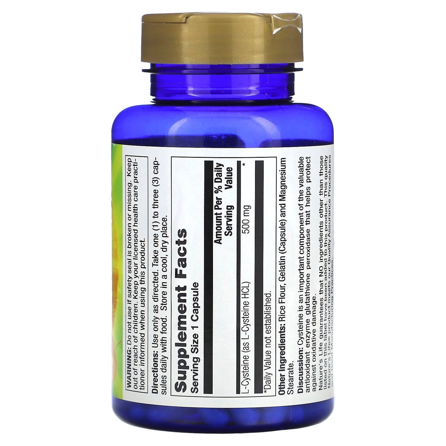 Nature's Life, L-Cysteine, 500 mg, 100 Capsules - Image 2
