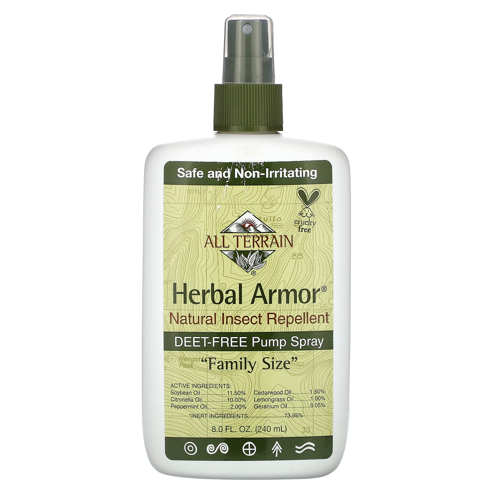 Deet-Free Herbal Armor Natural Insect Repellent Spray, 8 fl oz - Image 1