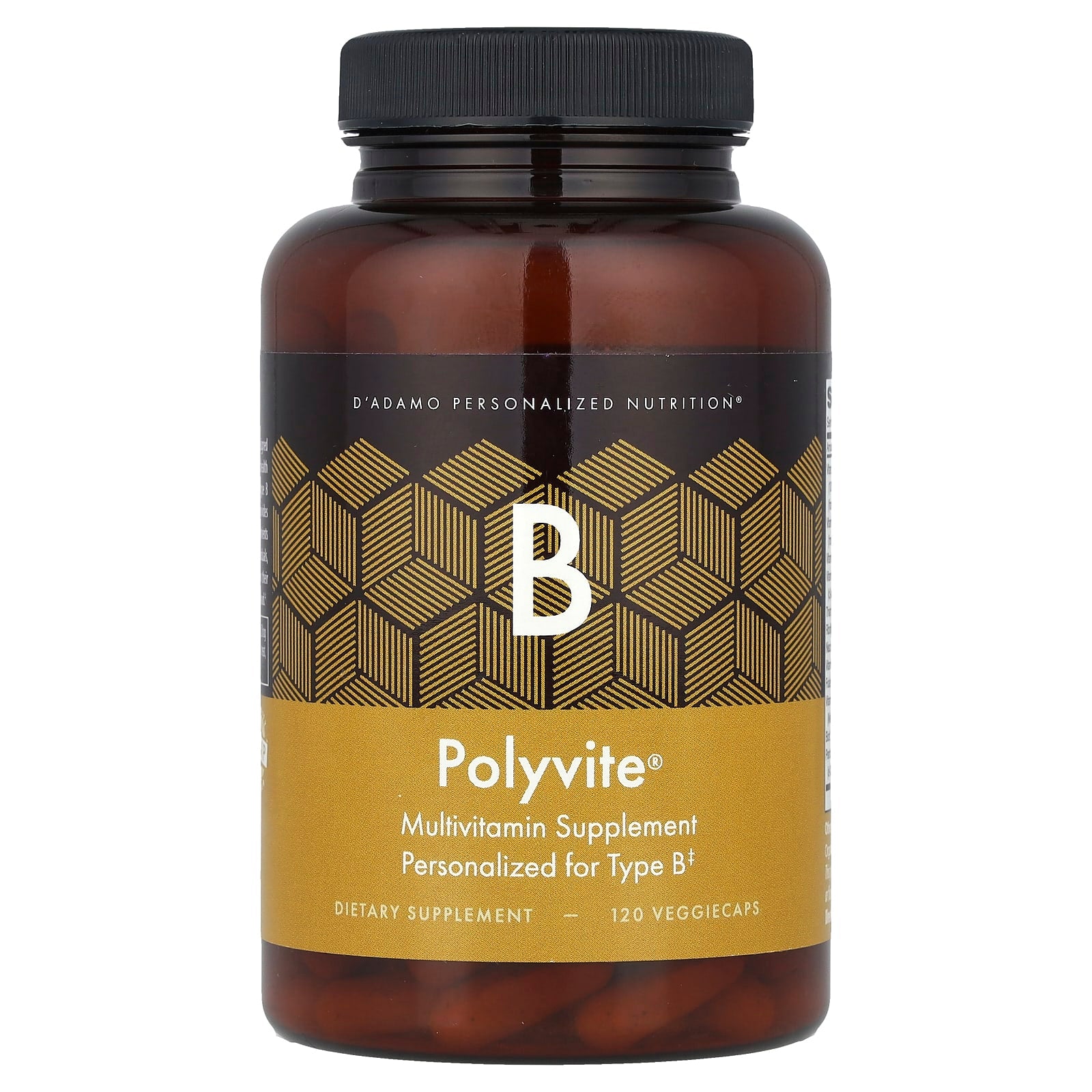 D'adamo Polyvite B Type B Multivitamin Supplement 120 Capsules - Image 1