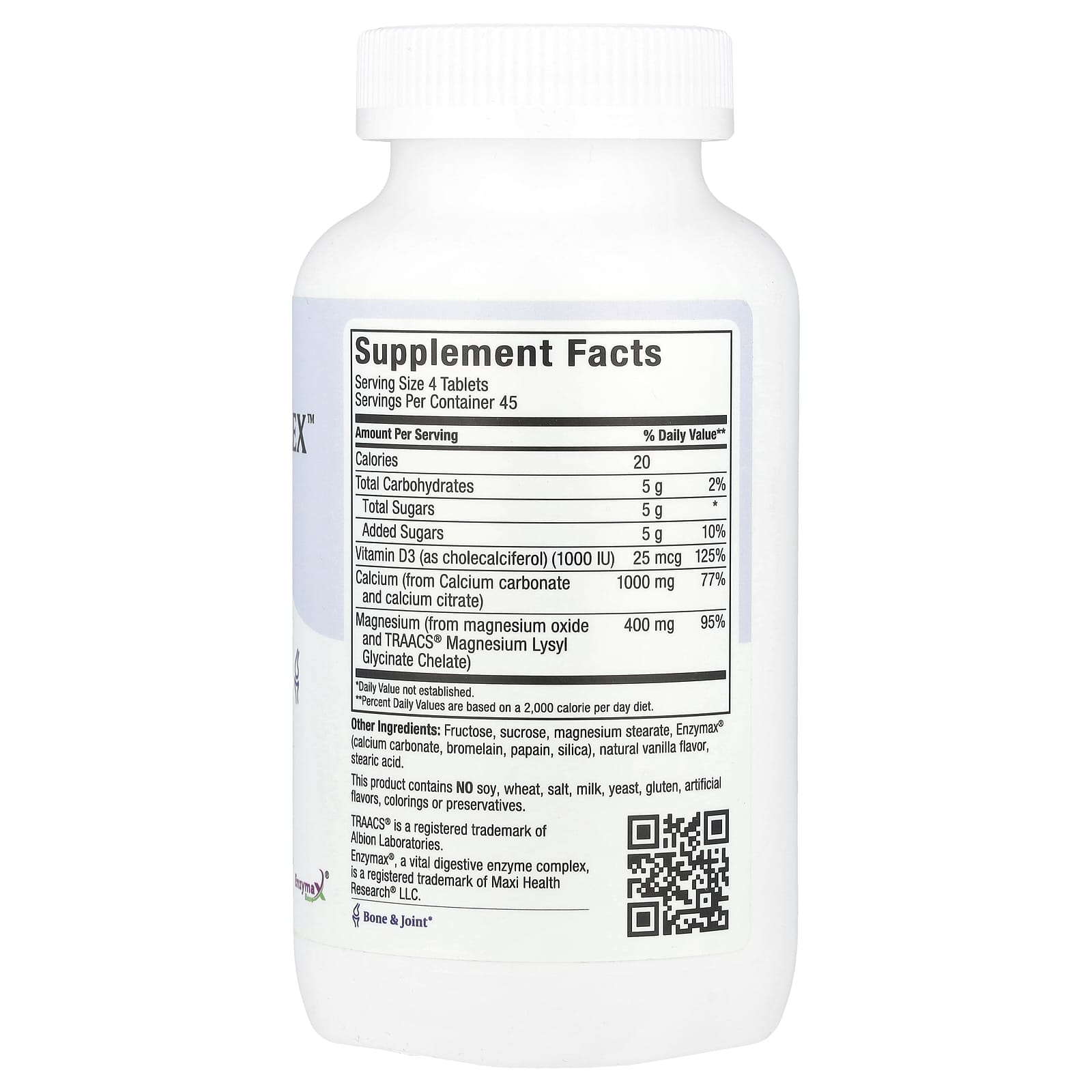 Maxi Health, Chewable Calcium Complex™, Natural Vanilla , 180 Tablets - Image 2