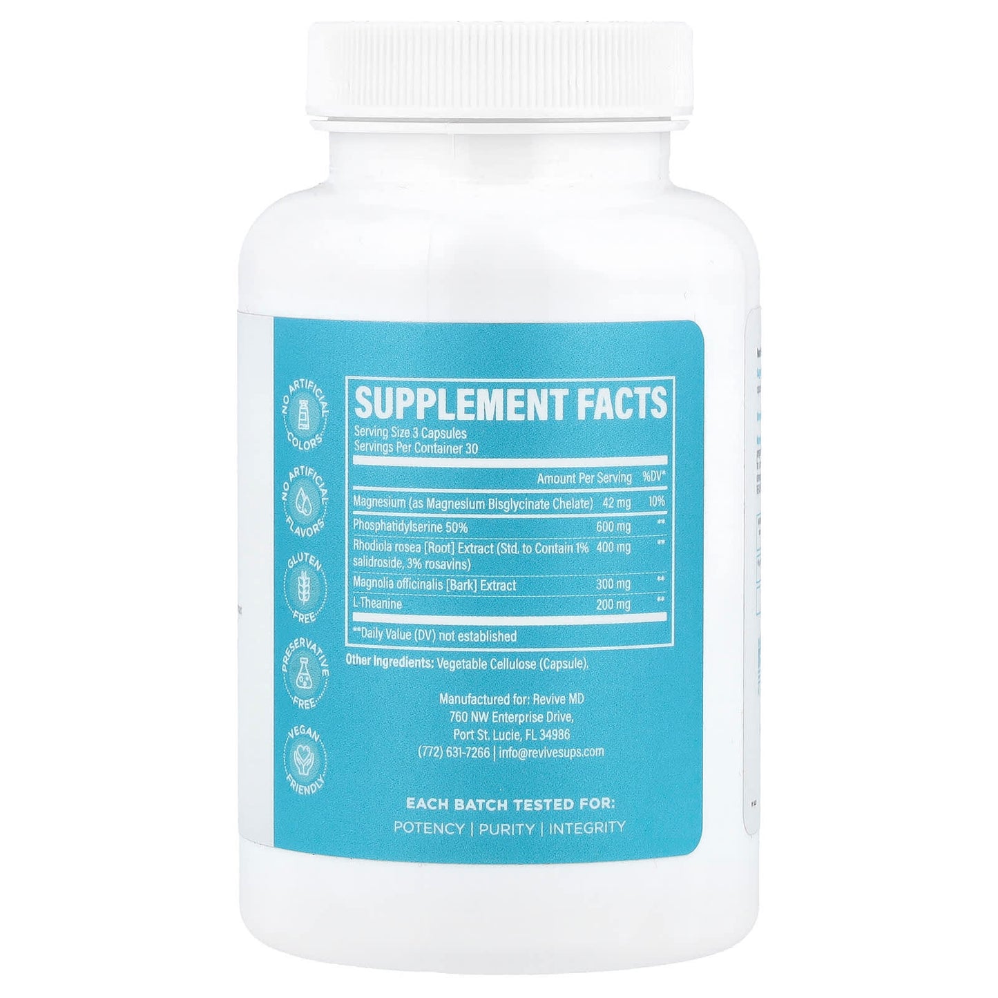 Revive, Cortisol Support, 90 Vegetarian Capsules - Image 2