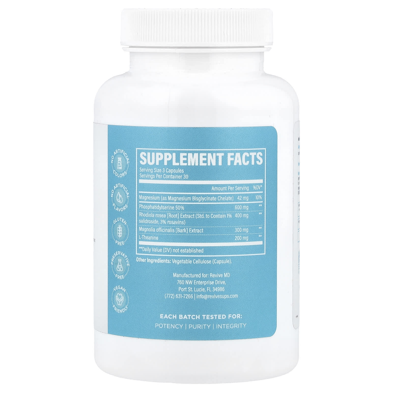 Revive, Cortisol Support, 90 Vegetarian Capsules - Image 2