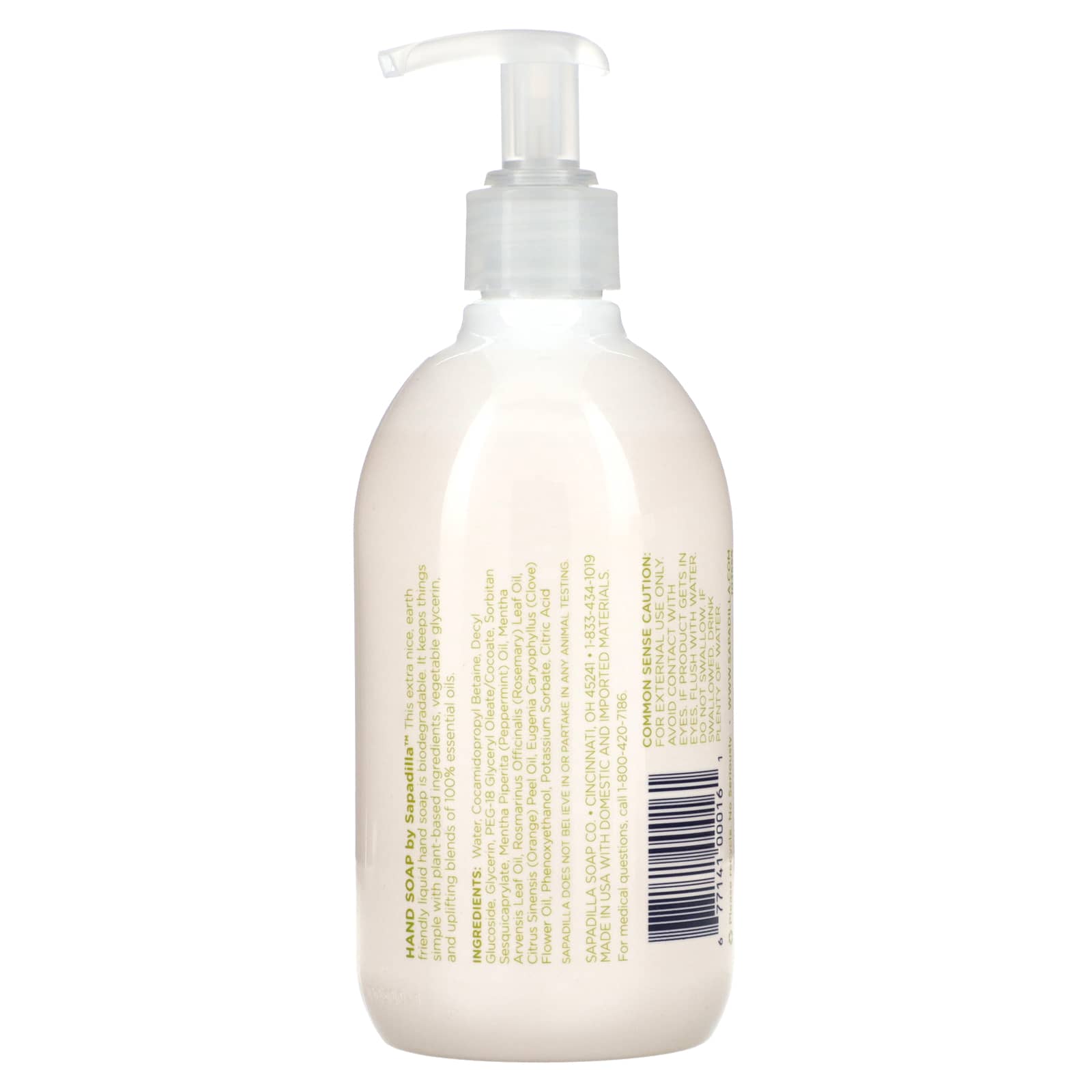 Sapadilla, Lovely Liquid, Hand Soap, Rosemary + Peppermint, 12 fl oz (354 ml) - Image 2
