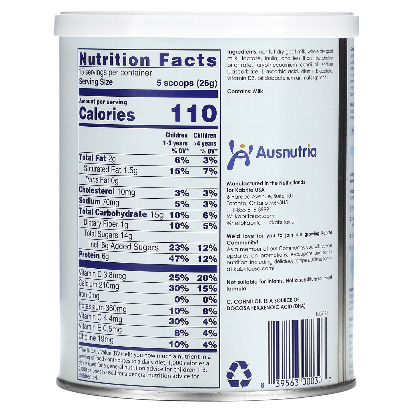 Kabrita Goat Milk-Based Junior Nutrition Powder, 14 oz (400 g) - Image 2