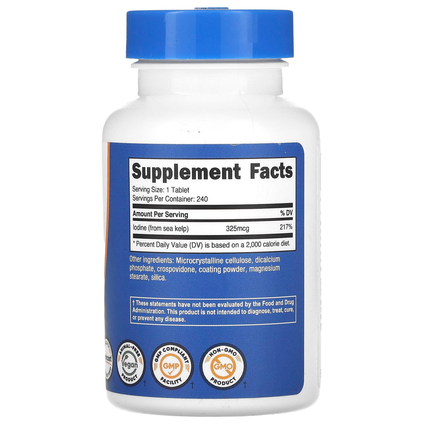 Nutricost, Iodine, 325 mcg, 240 Tablets - Image 2