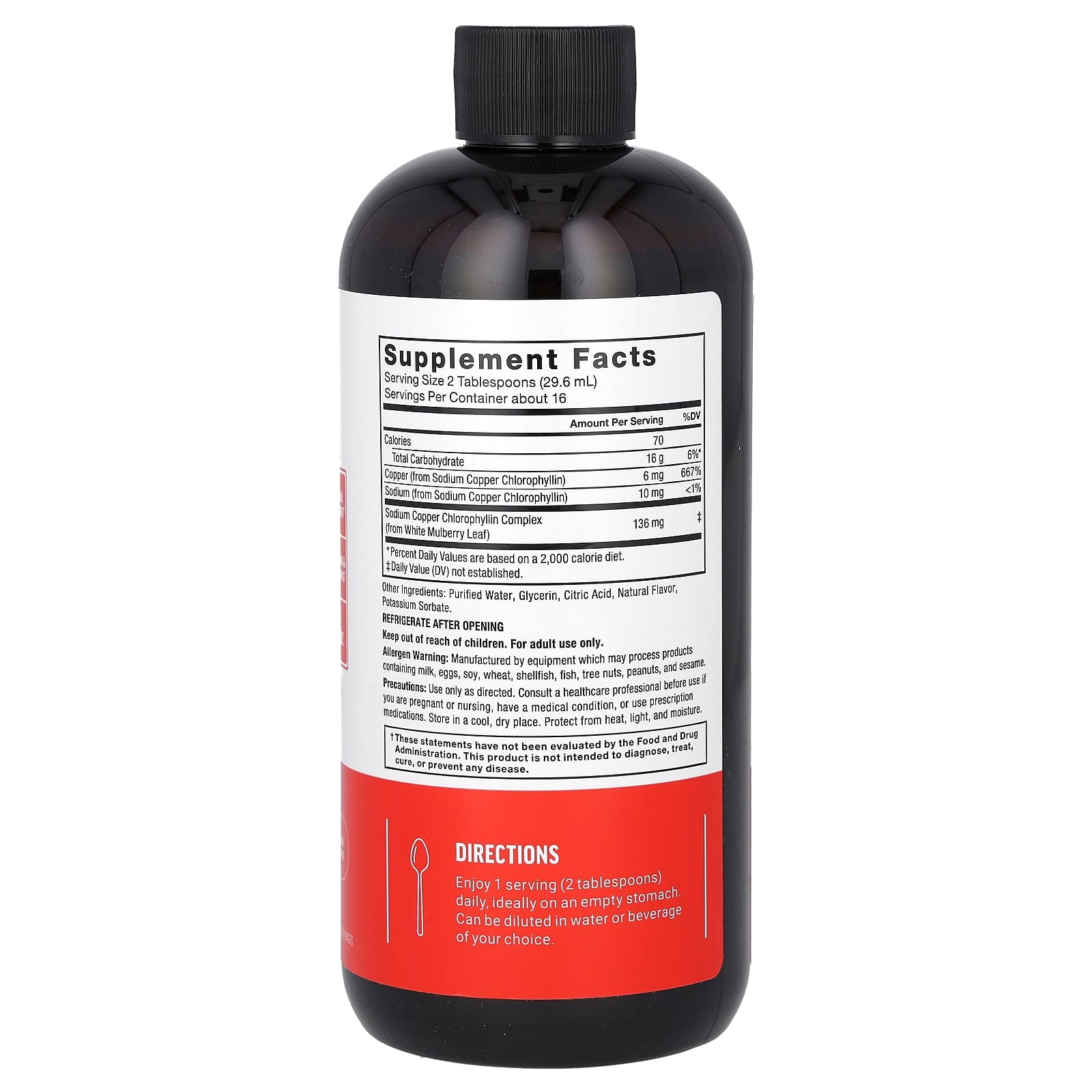 Force Factor Natural Mint Chlorophyll Liquid, 16 fl oz, Internal Deodorant - Image 2