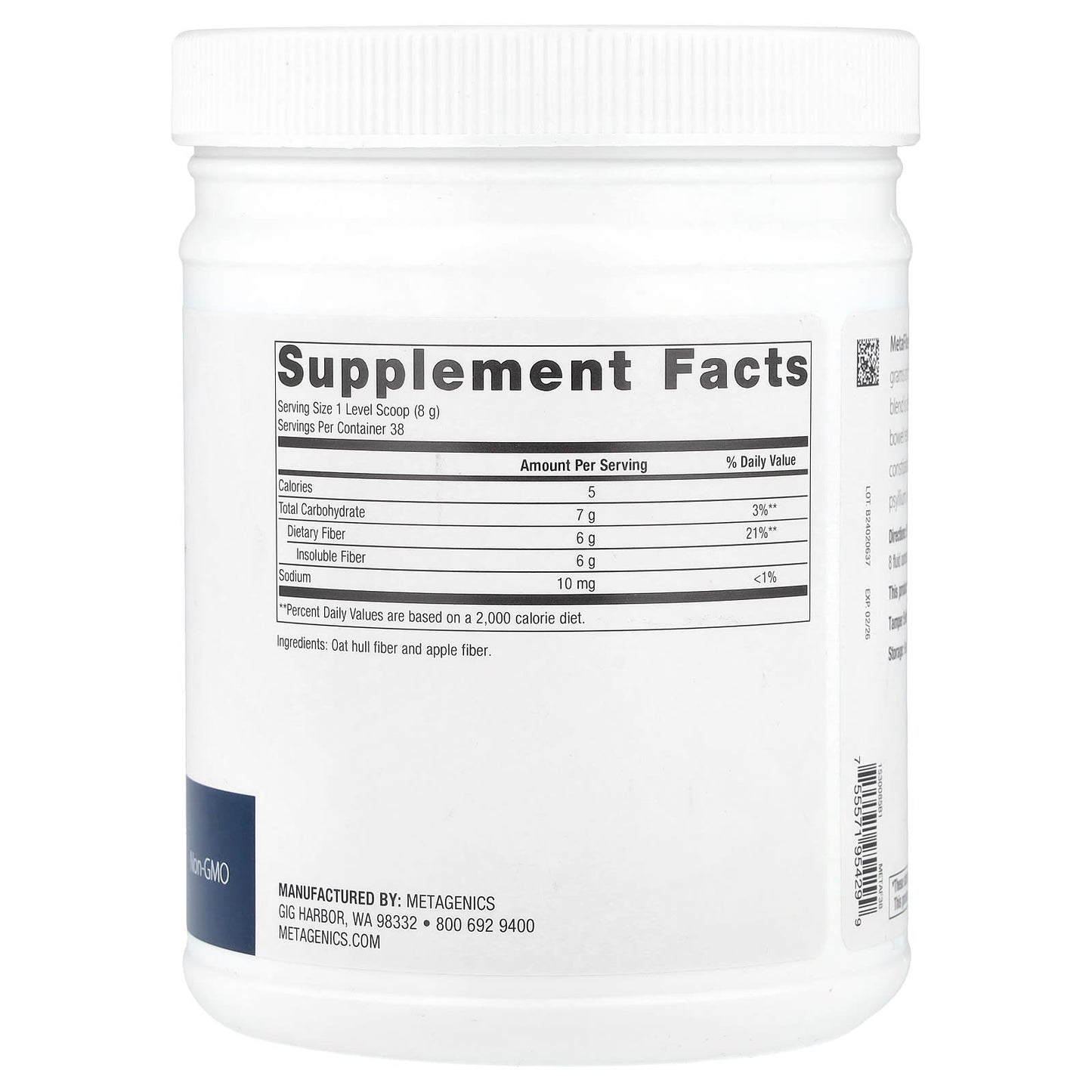 Metagenics, MetaFiber®, 10.72 oz (304 g) - Image 2