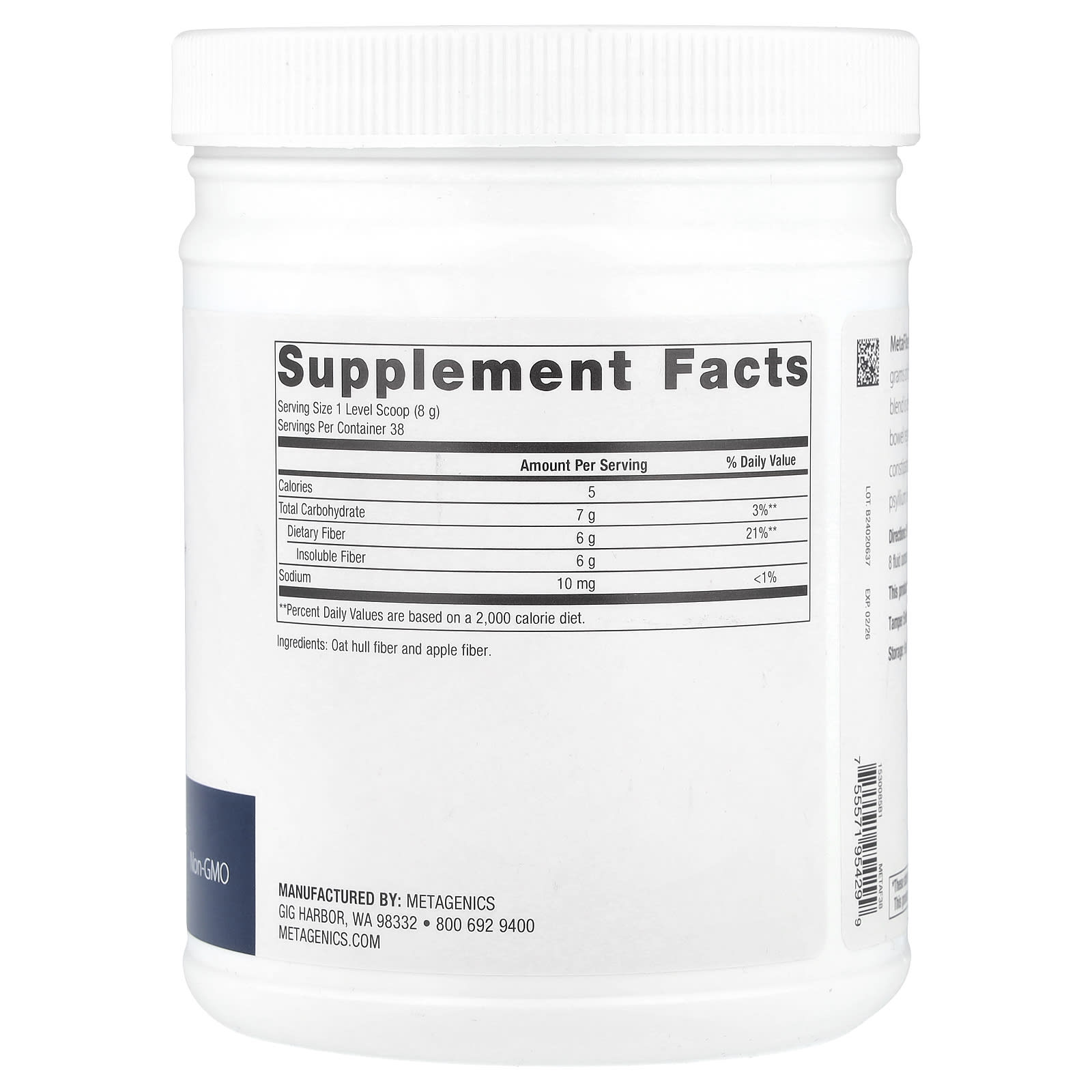 Metagenics, MetaFiber®, 10.72 oz (304 g) - Image 2