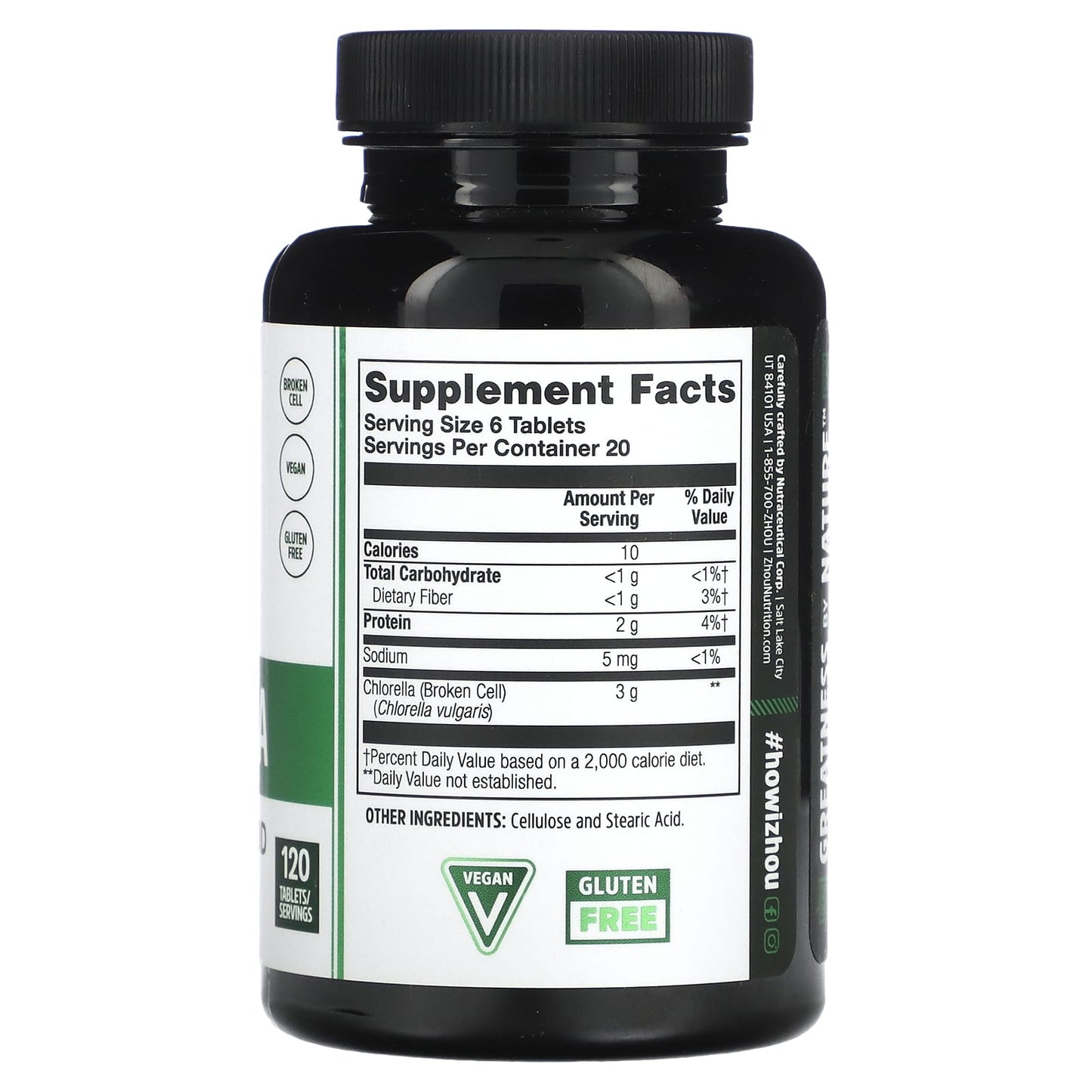 Zhou Nutrition, Chlorella, 120 Tablets - Image 2