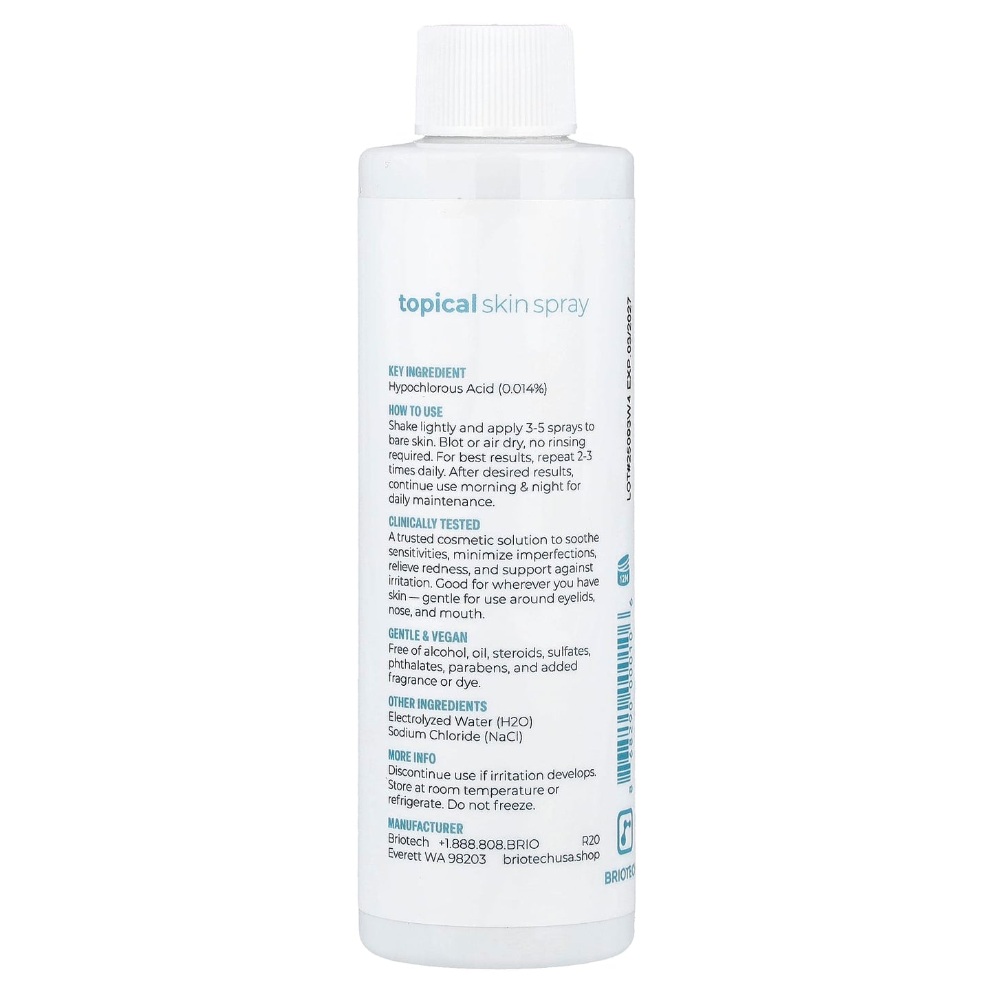 Briotech Topical Skin Spray for Sensitive Skin - 4 fl oz (120 ml) - Image 2