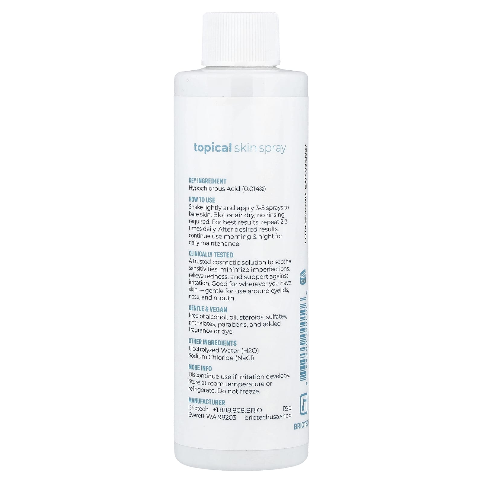 Briotech Topical Skin Spray for Sensitive Skin - 4 fl oz (120 ml) - Image 2