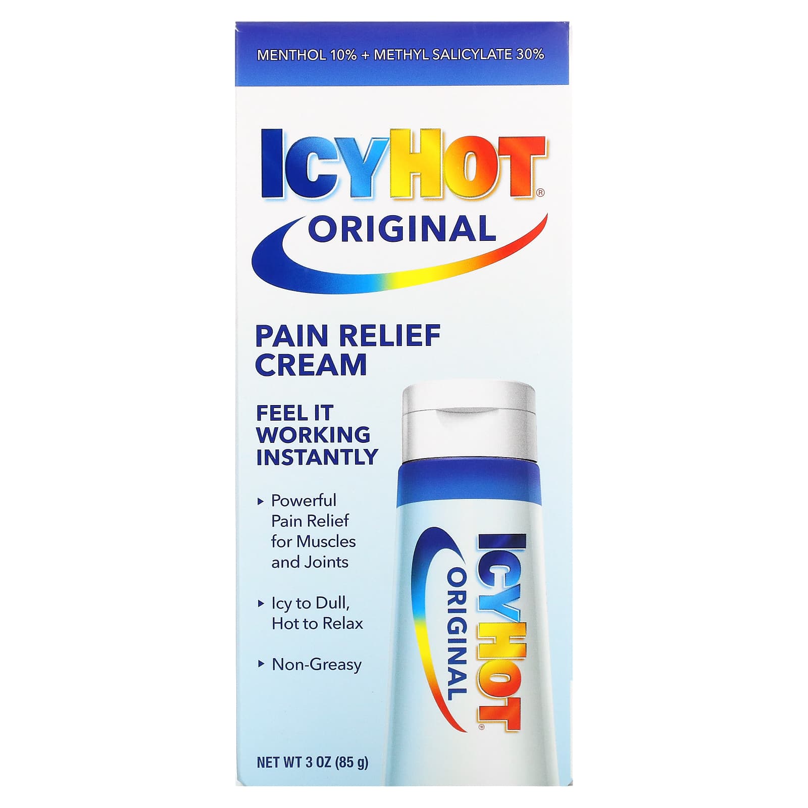 Icy Hot Original Pain Relief Cream, Fast Acting, 3 oz - Image 2