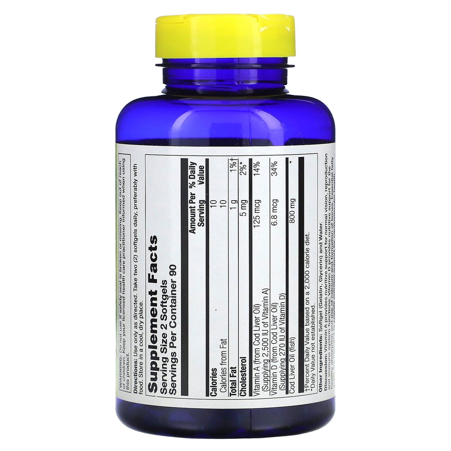 Nature's Life, Cod Liver Oil, 180 Softgels - Image 2