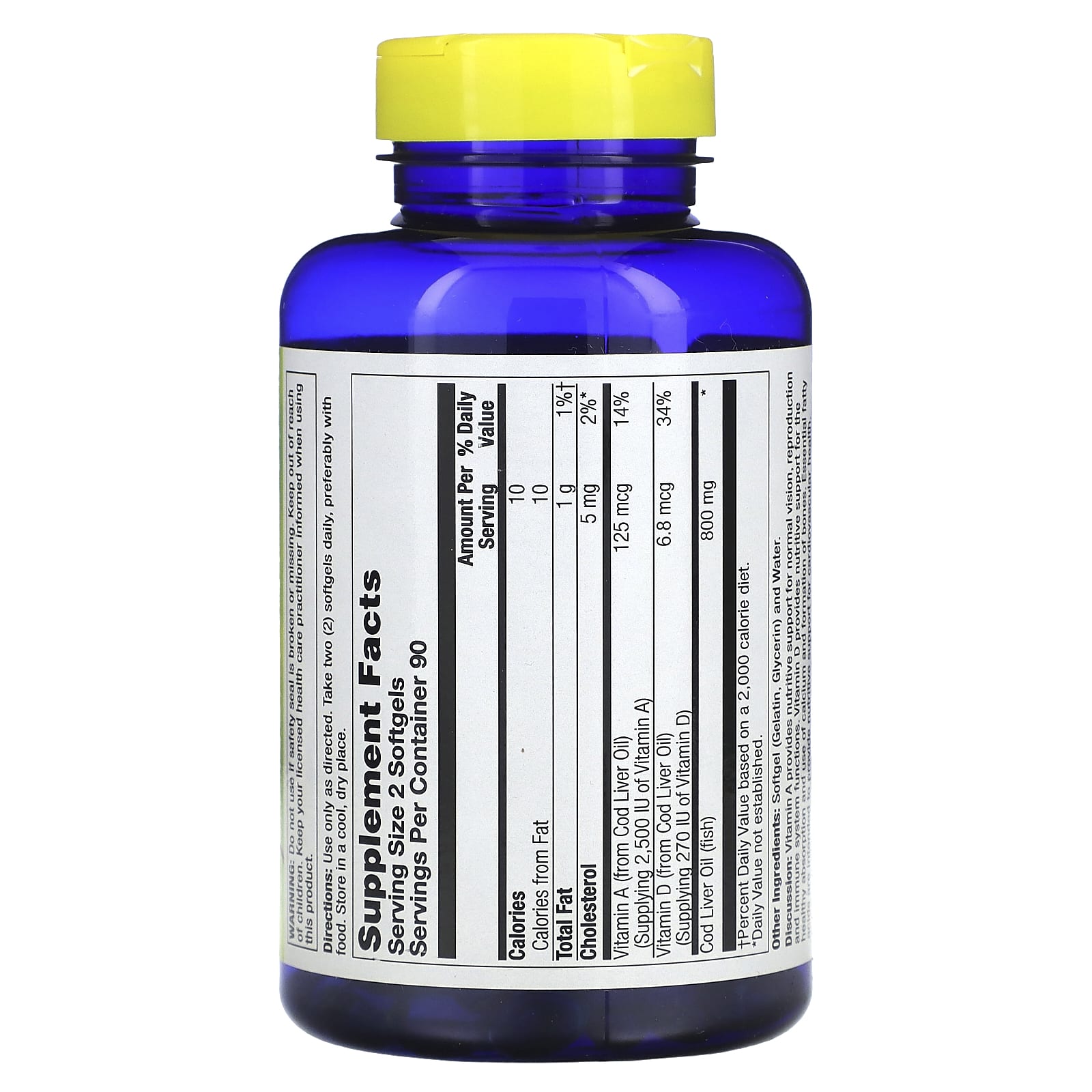 Nature's Life, Cod Liver Oil, 180 Softgels - Image 2