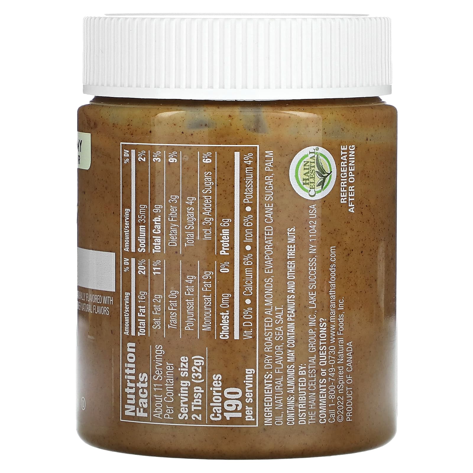 MaraNatha, Organic Caramel Almond Butter, Creamy, 12 oz (340 g) - Image 2