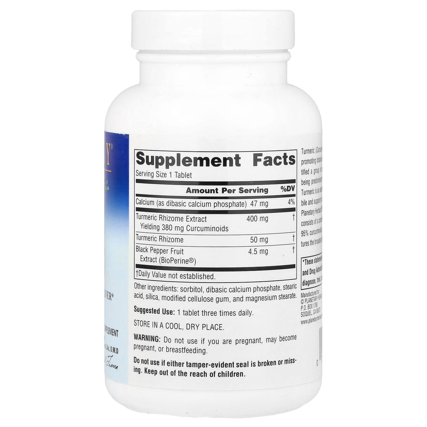 Planetary Herbals, Full Spectrum™ Turmeric Extract , 450 mg, 120 Tablets - Image 2
