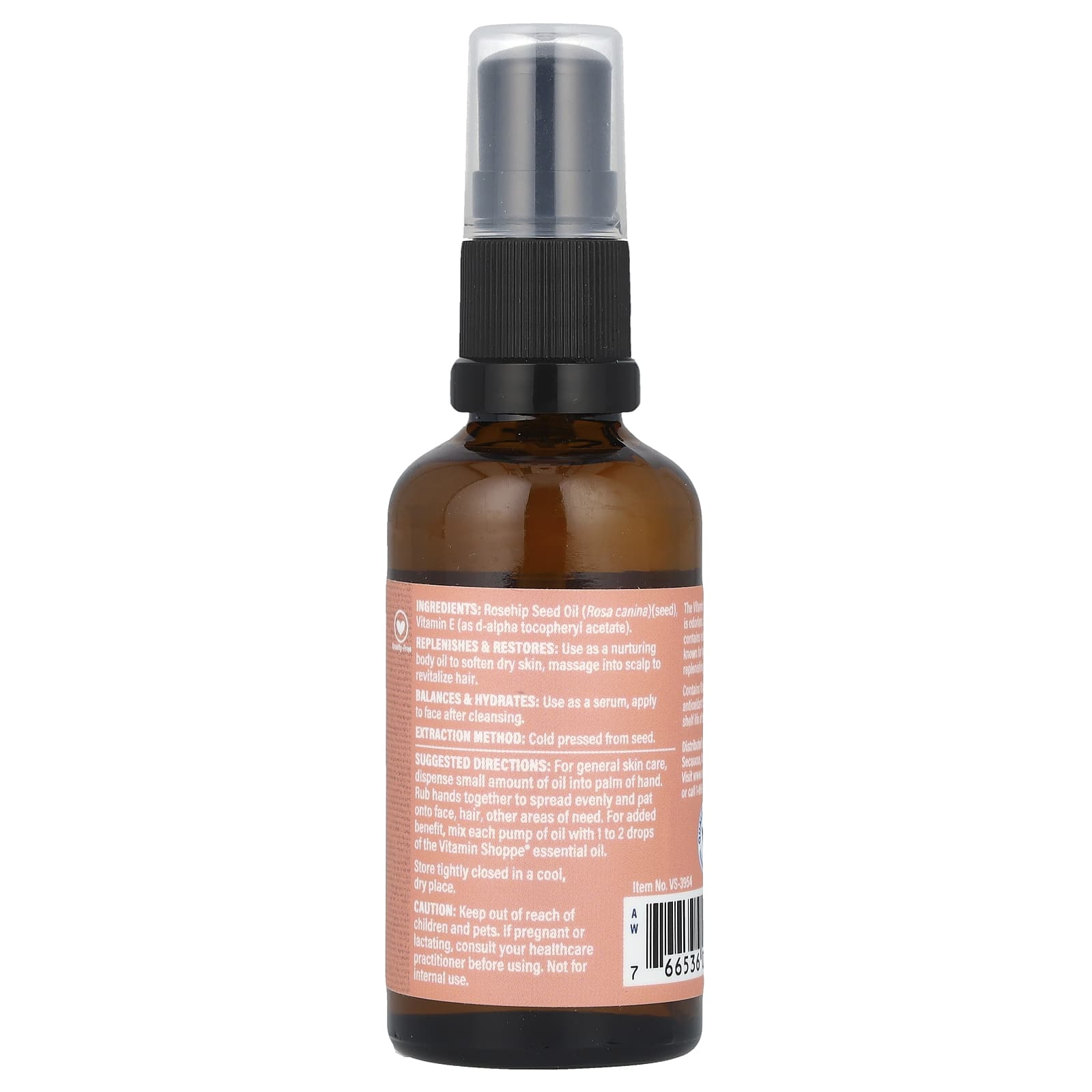 The Vitamin Shoppe, Rosehip Skin Care Oil, 1.7 fl oz (50 ml) - Image 2