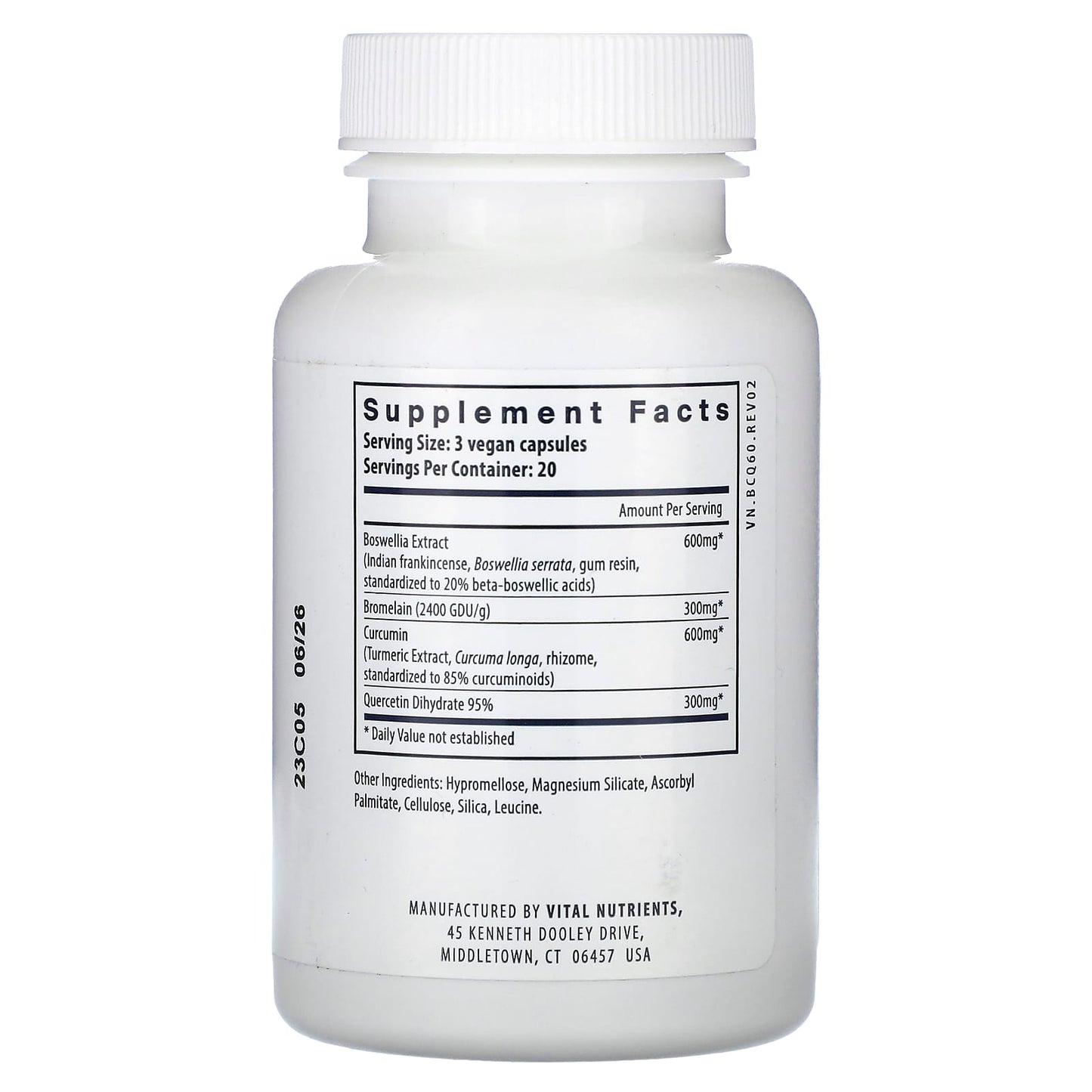 Vital Nutrients, BCQ, 60 Vegan Capsules - Image 2