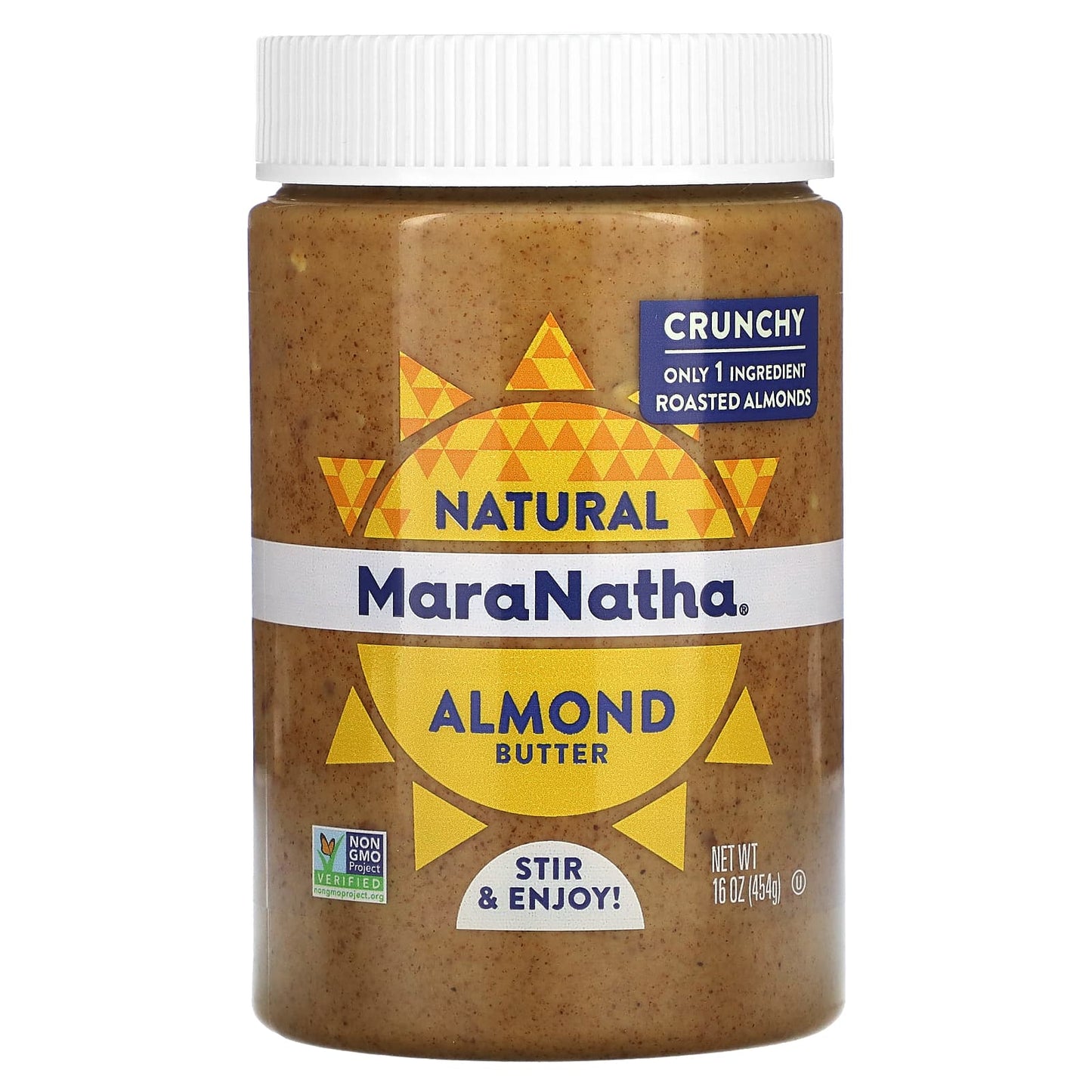 MaraNatha, Natural Almond Butter, Crunchy, 16 oz (454 g) - Image 1