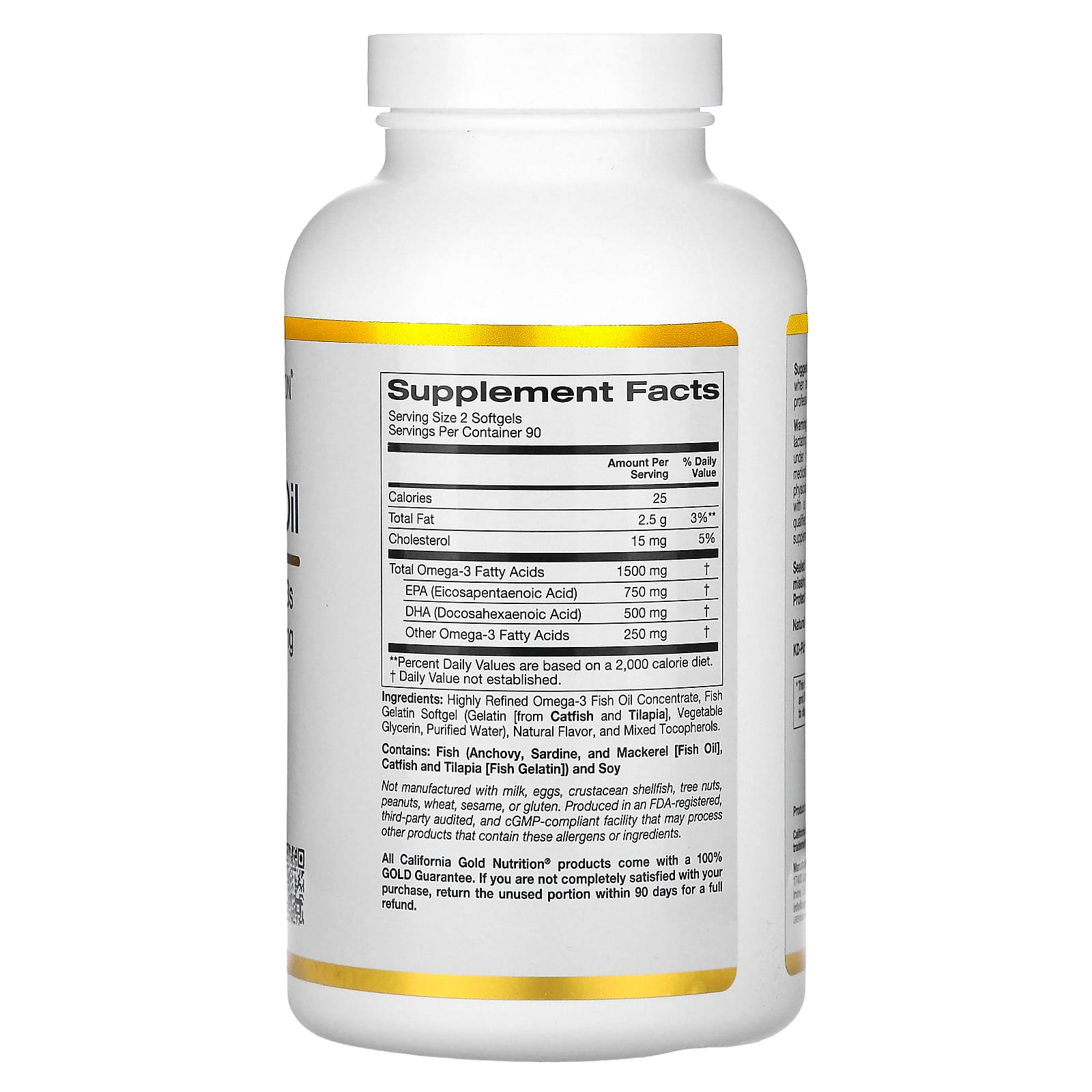 Norwegian Omega-3 Fish Oil with EPA/DHA, Natural Lemon Flavor, 180 Softgels - Image 2