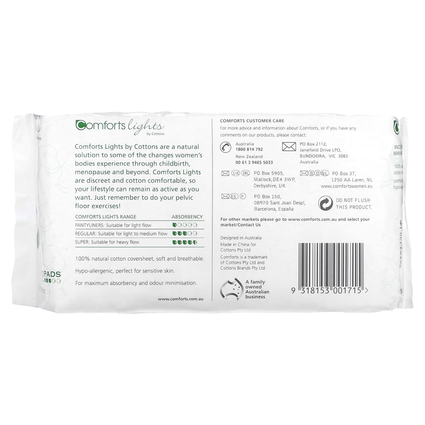 Natural Incontinence Management with Comforts Lights by Cottons - Image 2