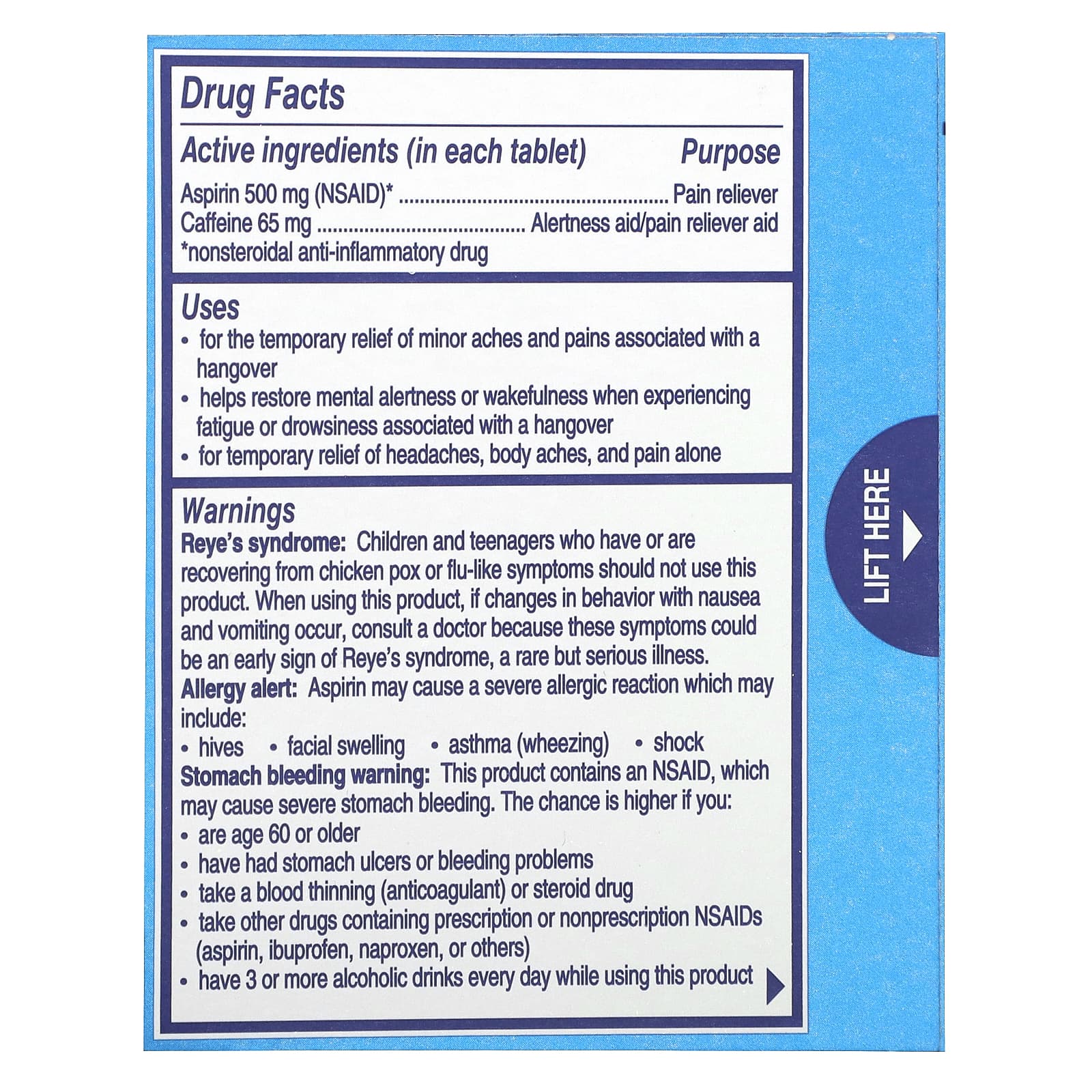 Alka-Seltzer Hangover Relief, 20 Tablets, Fast Headache & Body Ache Relief - Image 2