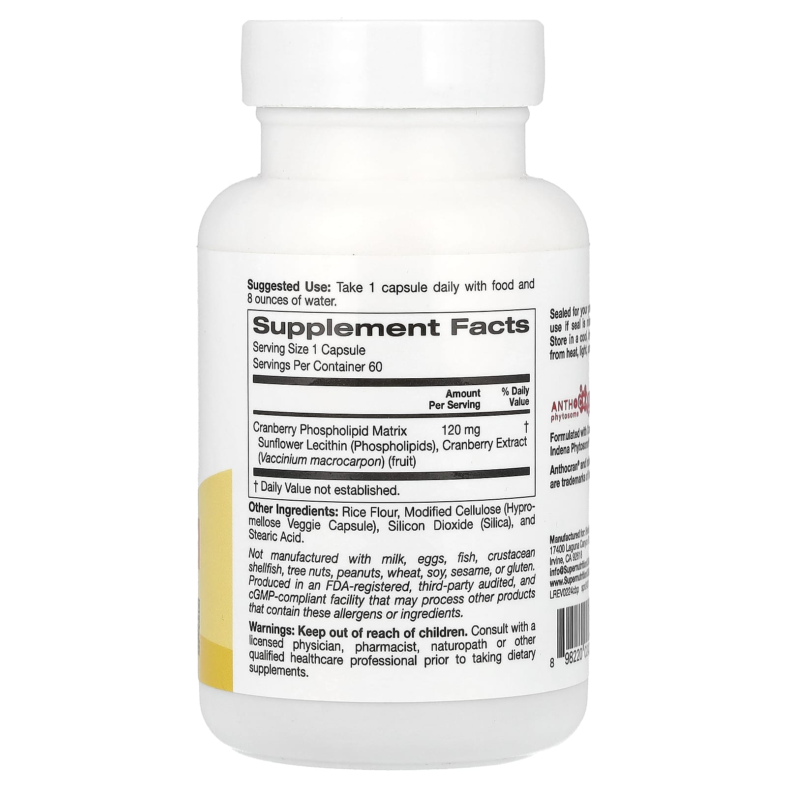 Support Urinary Health with Super Nutrition Cranberry Phytosome Capsules - Image 2