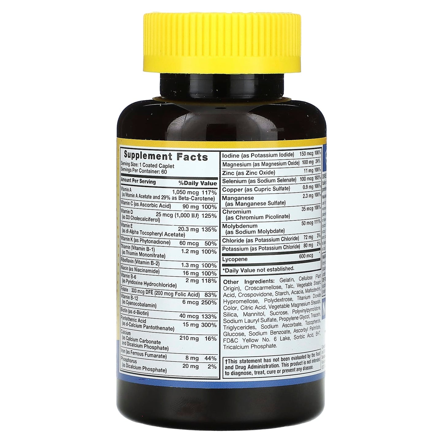 Sundance Vitamins, ABC Complete Men's Multivitamin & Mineral Formula, 60 Coated Caplets - Image 2