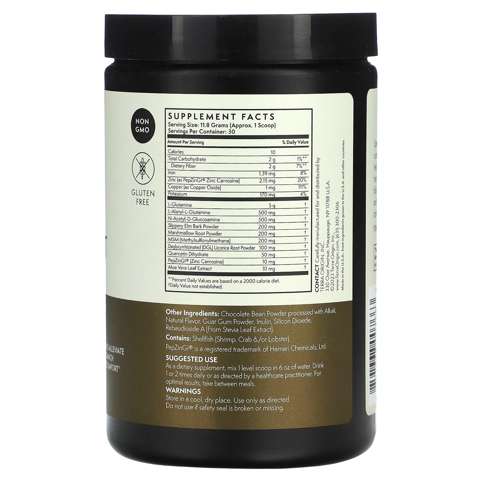 Terra Origin, Healthy Gut, Chocolate, 12.49 oz (354 g) - Image 2