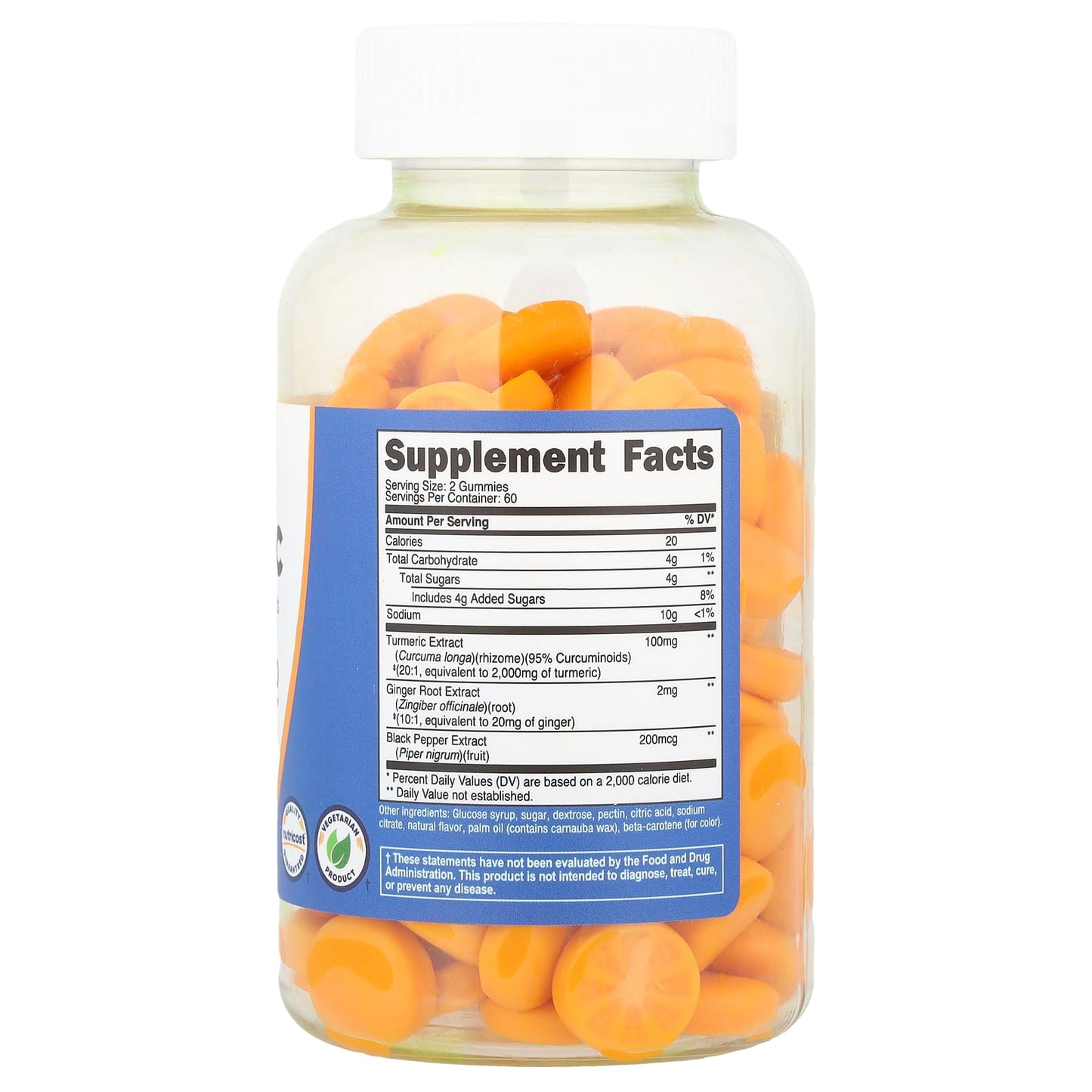 Nutricost, Turmeric Gummies, Citrus, 120 Gummies - Image 2