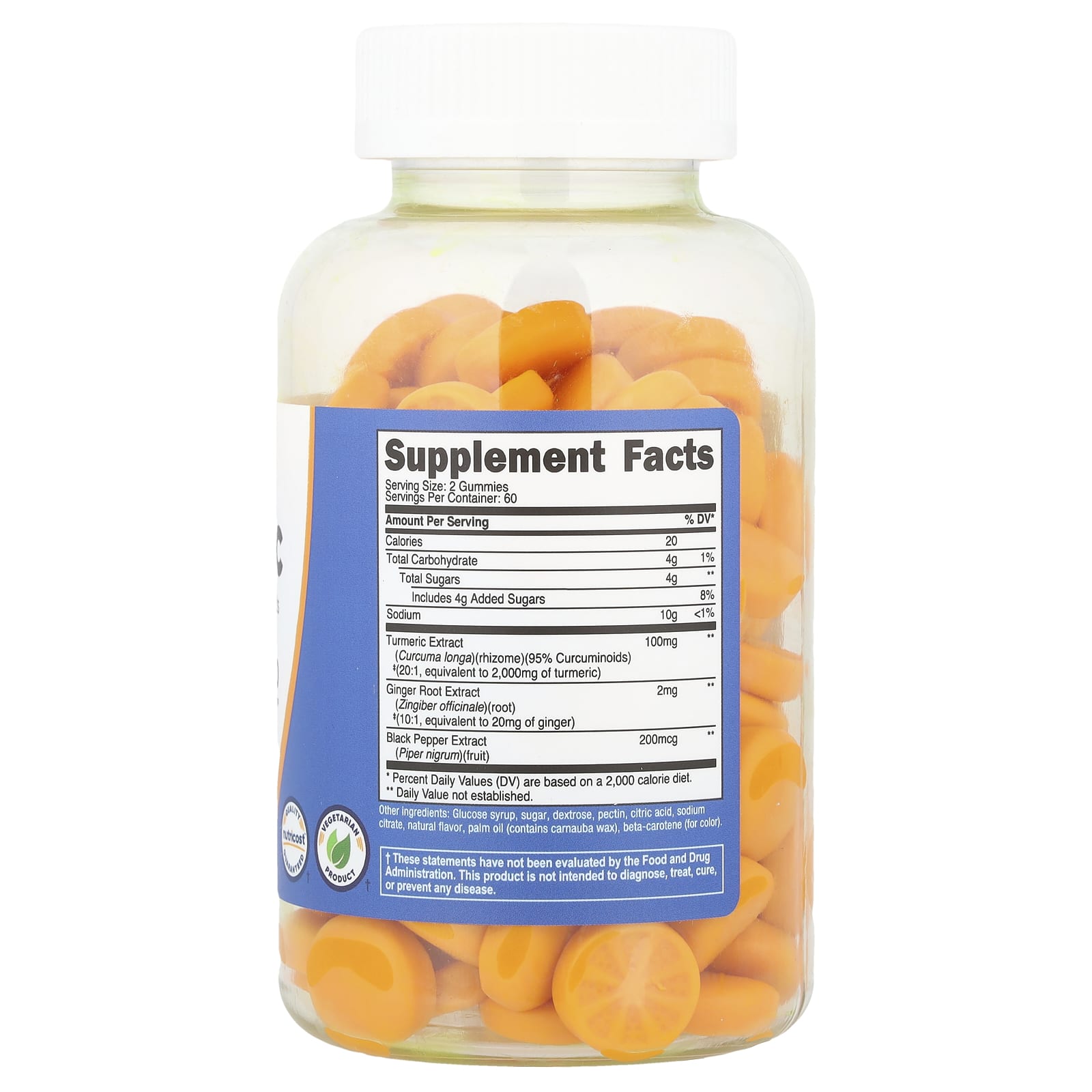 Nutricost, Turmeric Gummies, Citrus, 120 Gummies - Image 2