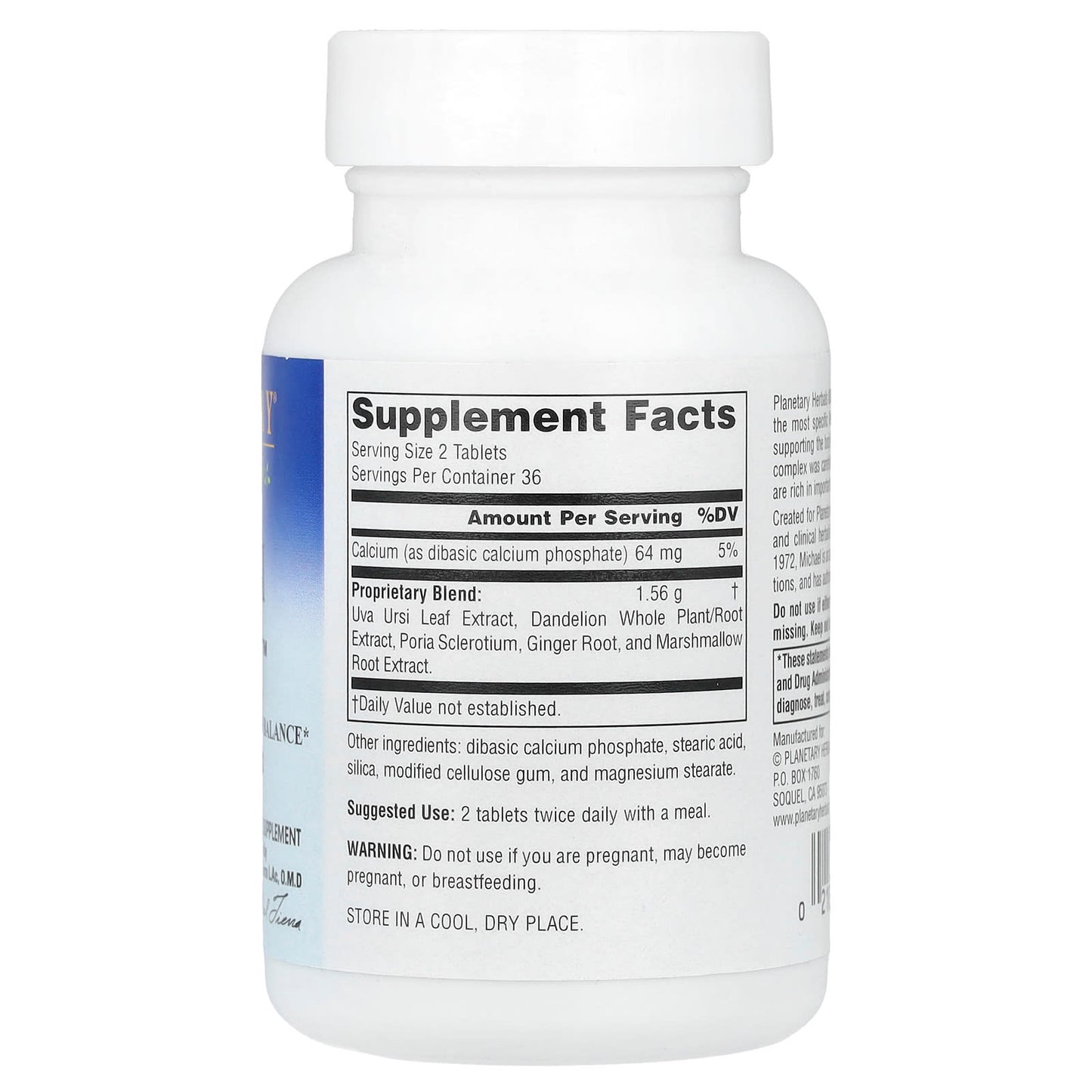 Planetary Herbals, Uva Ursi Diurite™, 72 Tablets - Image 2