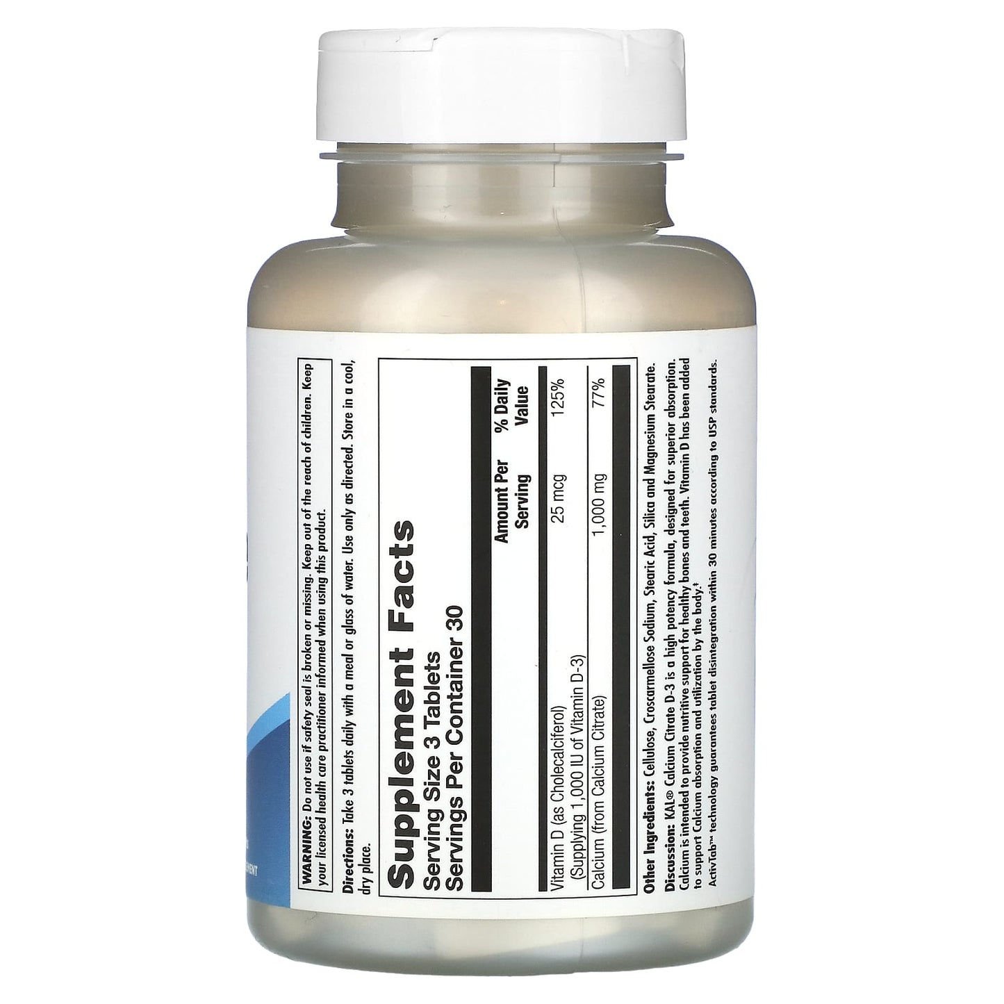 Boost Strong Bones with KAL Calcium Citrate D-3, 90 Tablets - Superior Absorption - Image 2