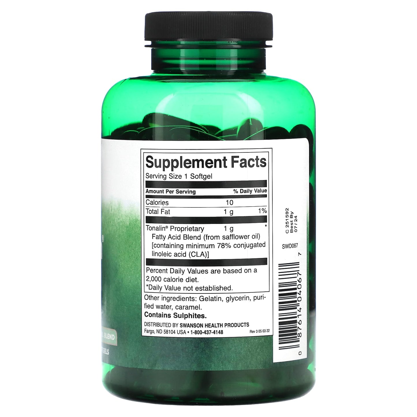 Swanson, Tonalin CLA, 1,000 mg, 180 Softgels - Image 2