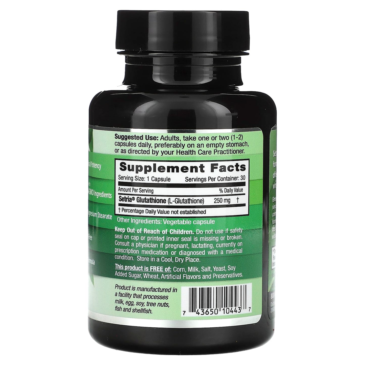 Emerald Laboratories Setria L-Glutathione 250mg 30 Capsules - Image 2