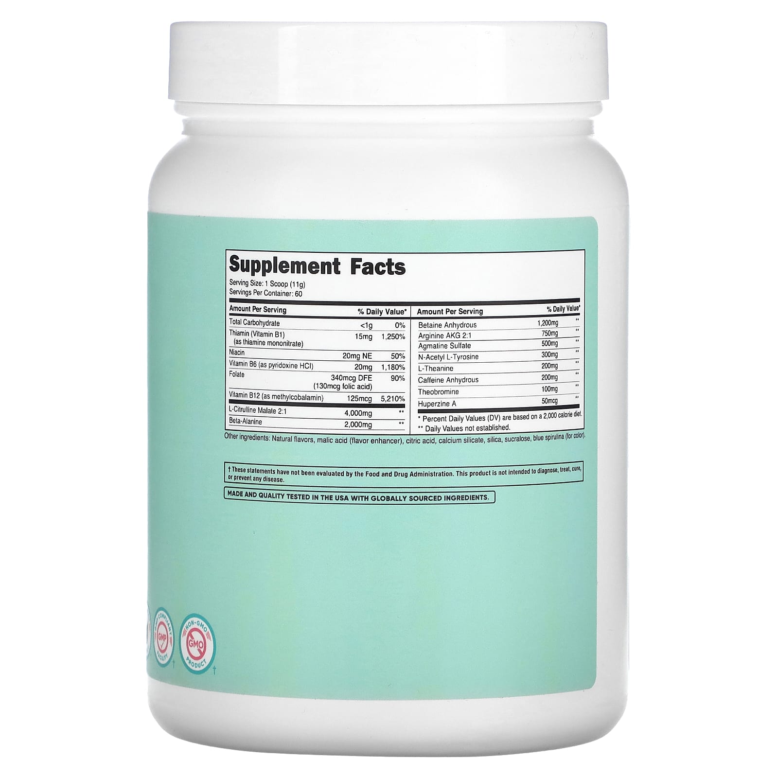 Nutricost, Women, Pre-Workout Complex with Vitamin B12 & Folate, Blue Raspberry, 1.5 lb (684 g) - Image 2