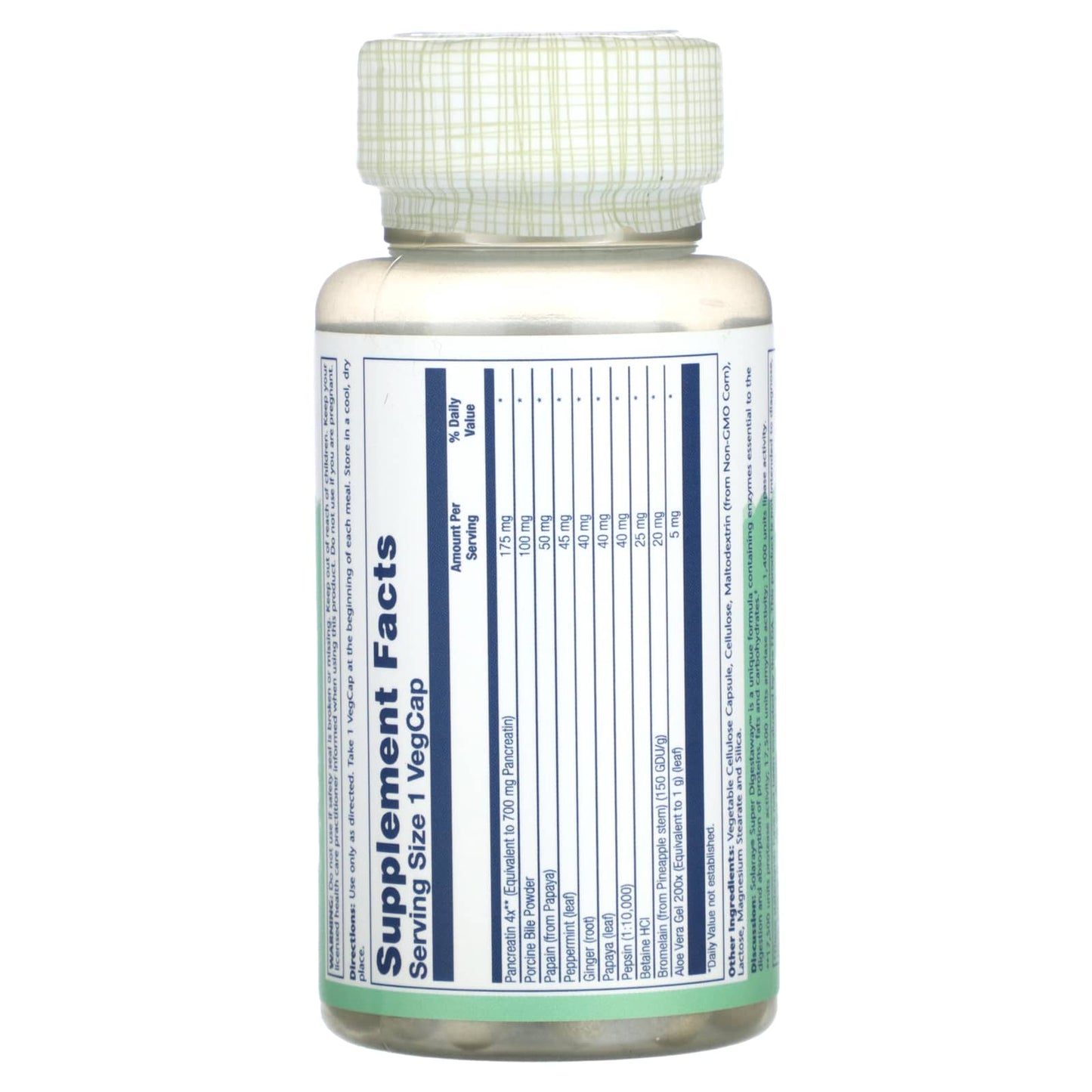 Solaray, Super Digest Away, 60 Vegcaps - Image 2