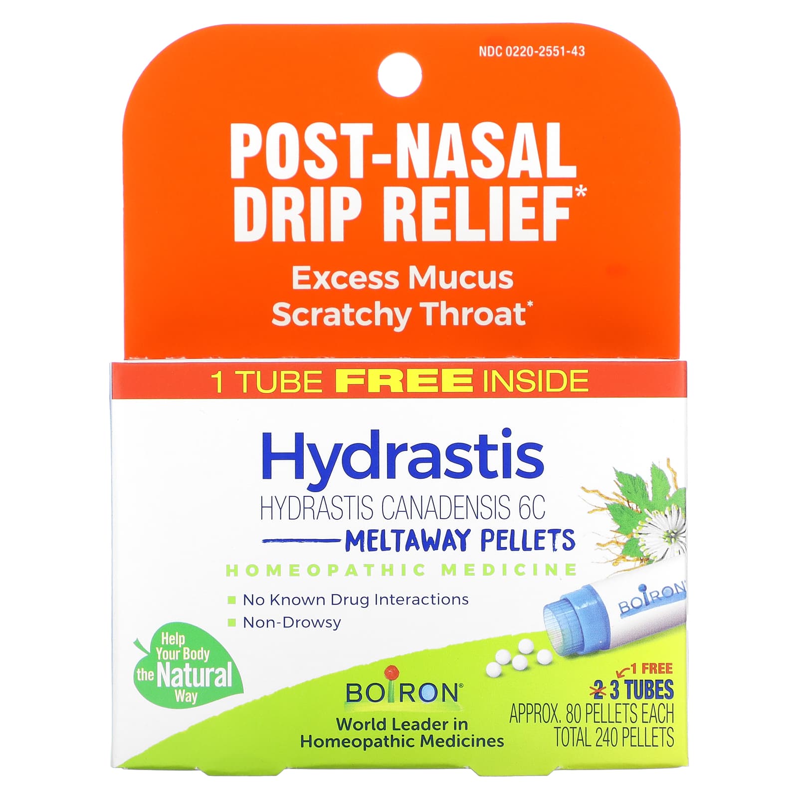 Relieve Post-Nasal Drip with Boiron Hydrastis Meltaway Pellets - Image 1
