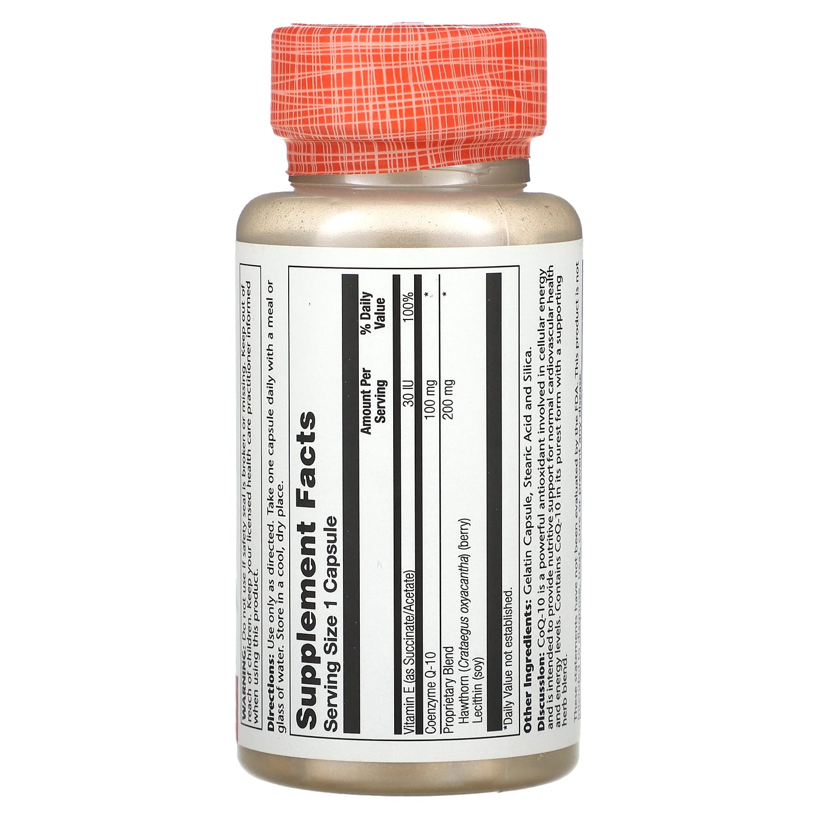 Solaray, Pure CoQ10, 100 mg, 30 Capsules - Image 2