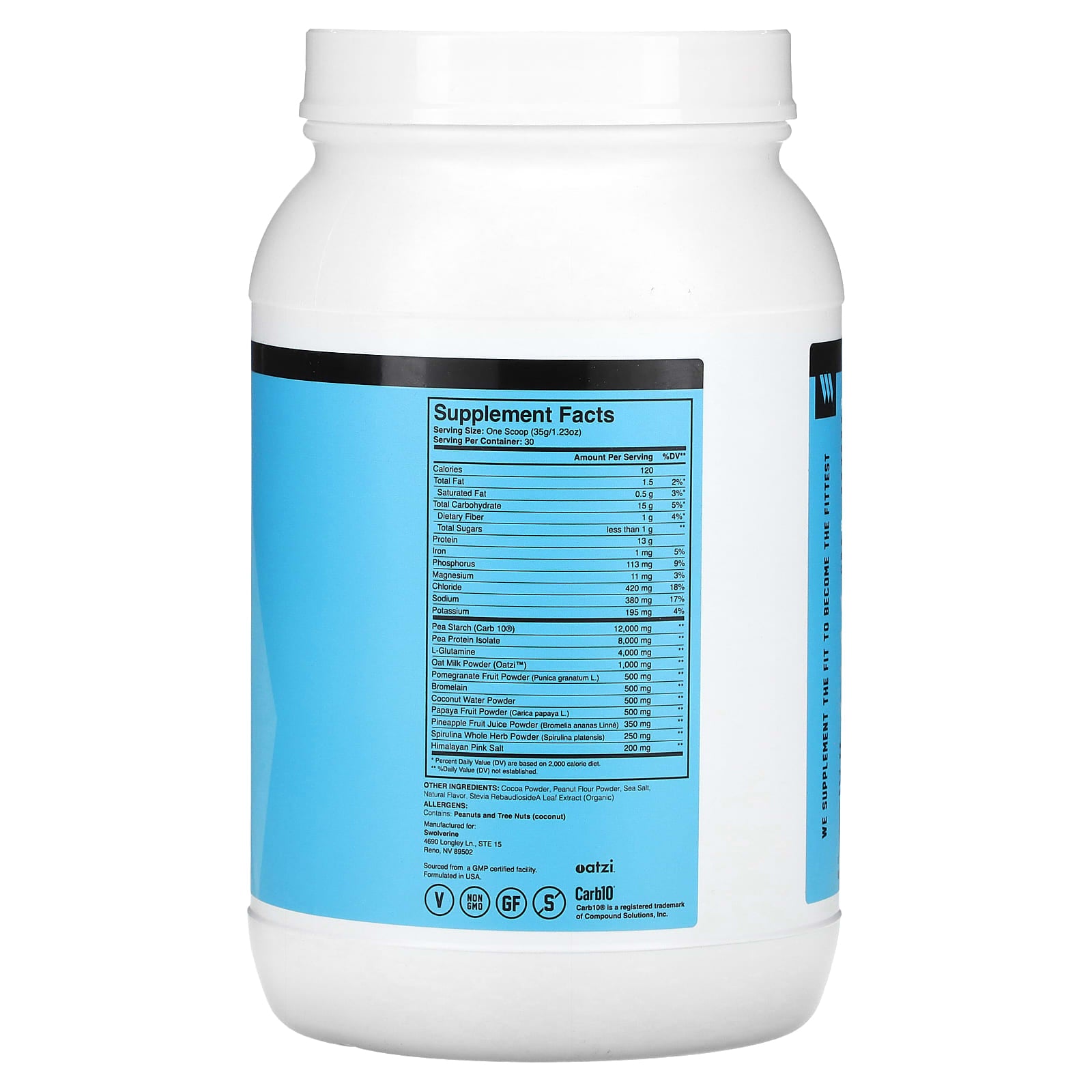 Swolverine, Post, Chocolate Peanut Butter, 2.5 lb (1,050 g) - Image 2